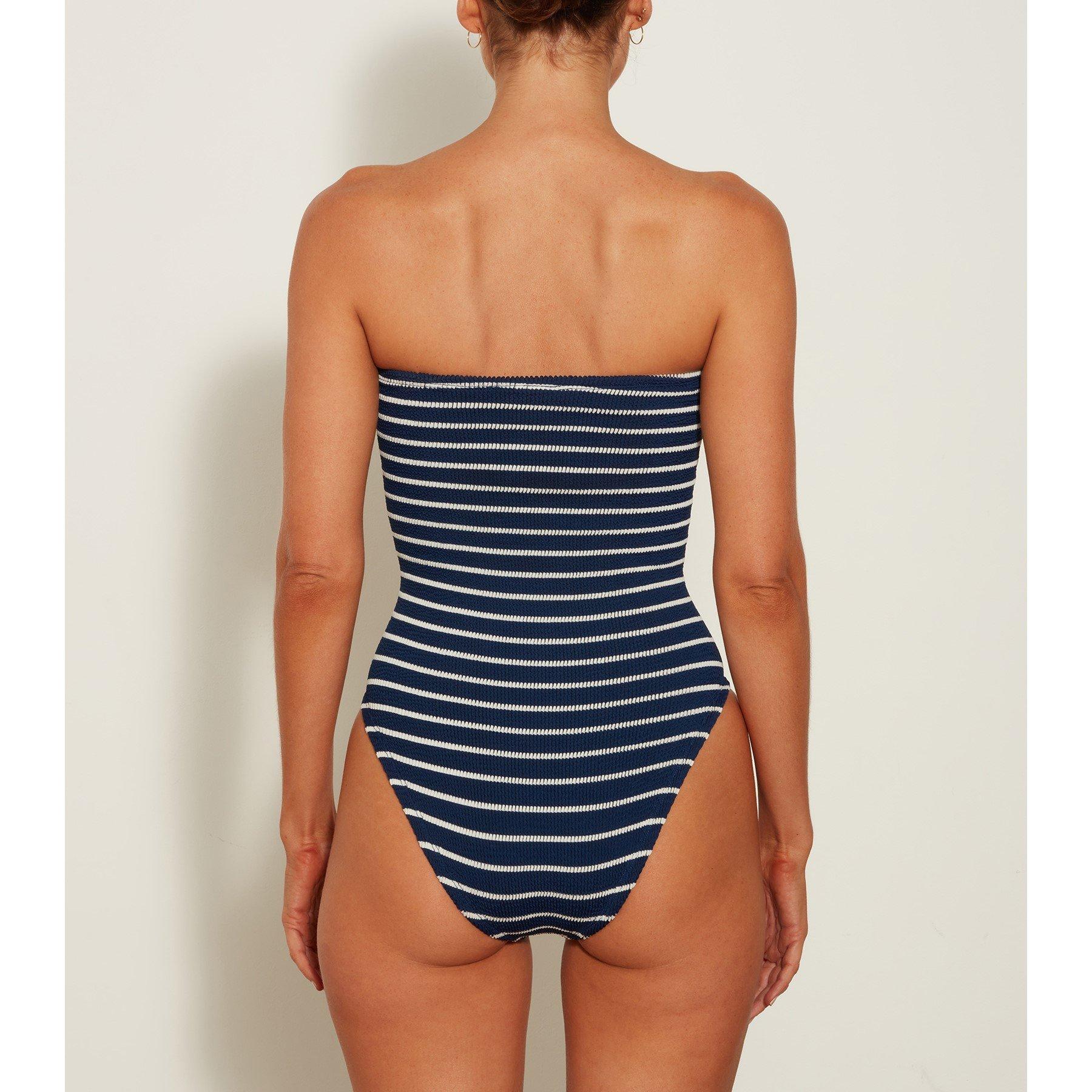 Navy/White - Hunza G - Brokke Swimsuit - 2