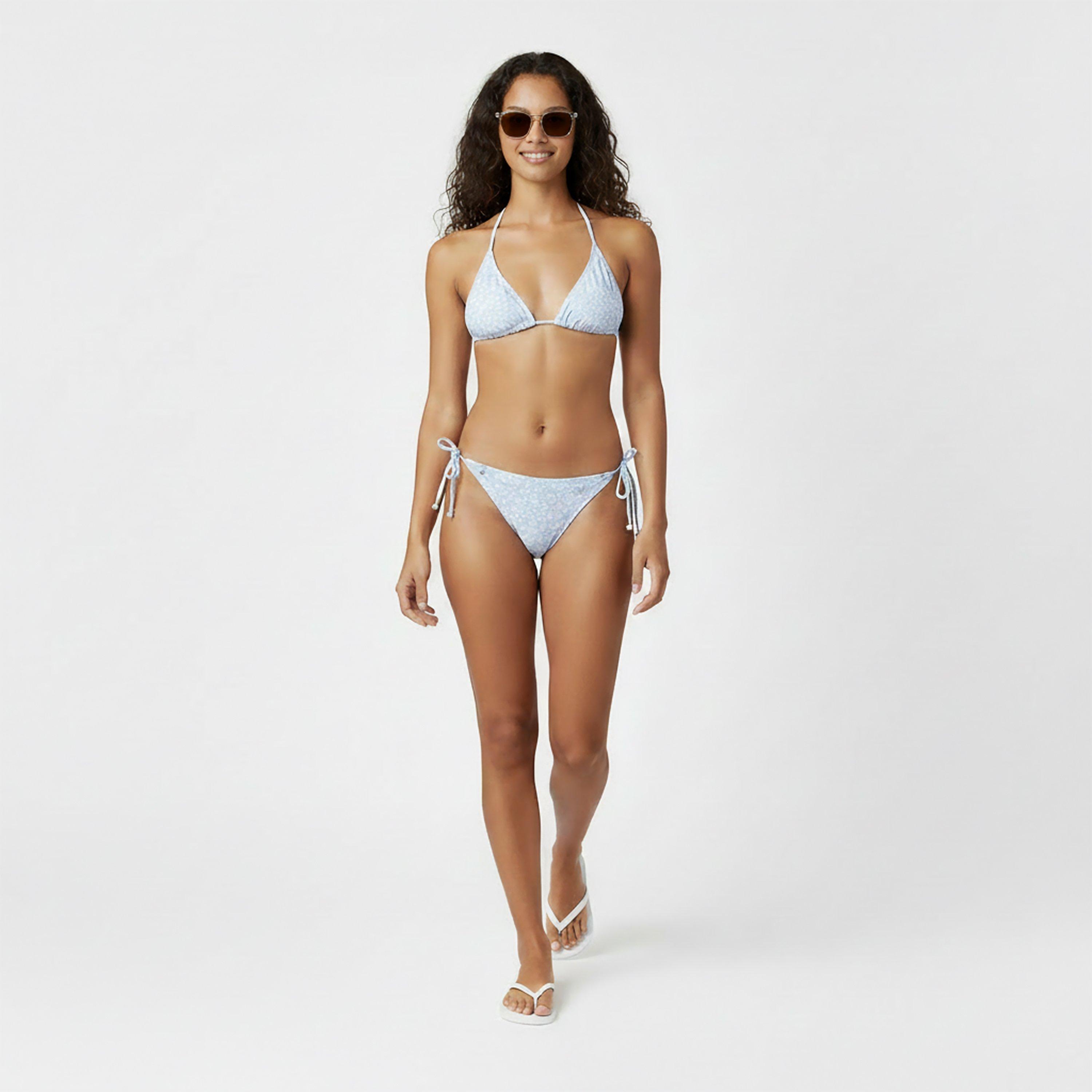 Blue Ditsy - Jack Wills - Tie Side Bikini Bottoms - 5
