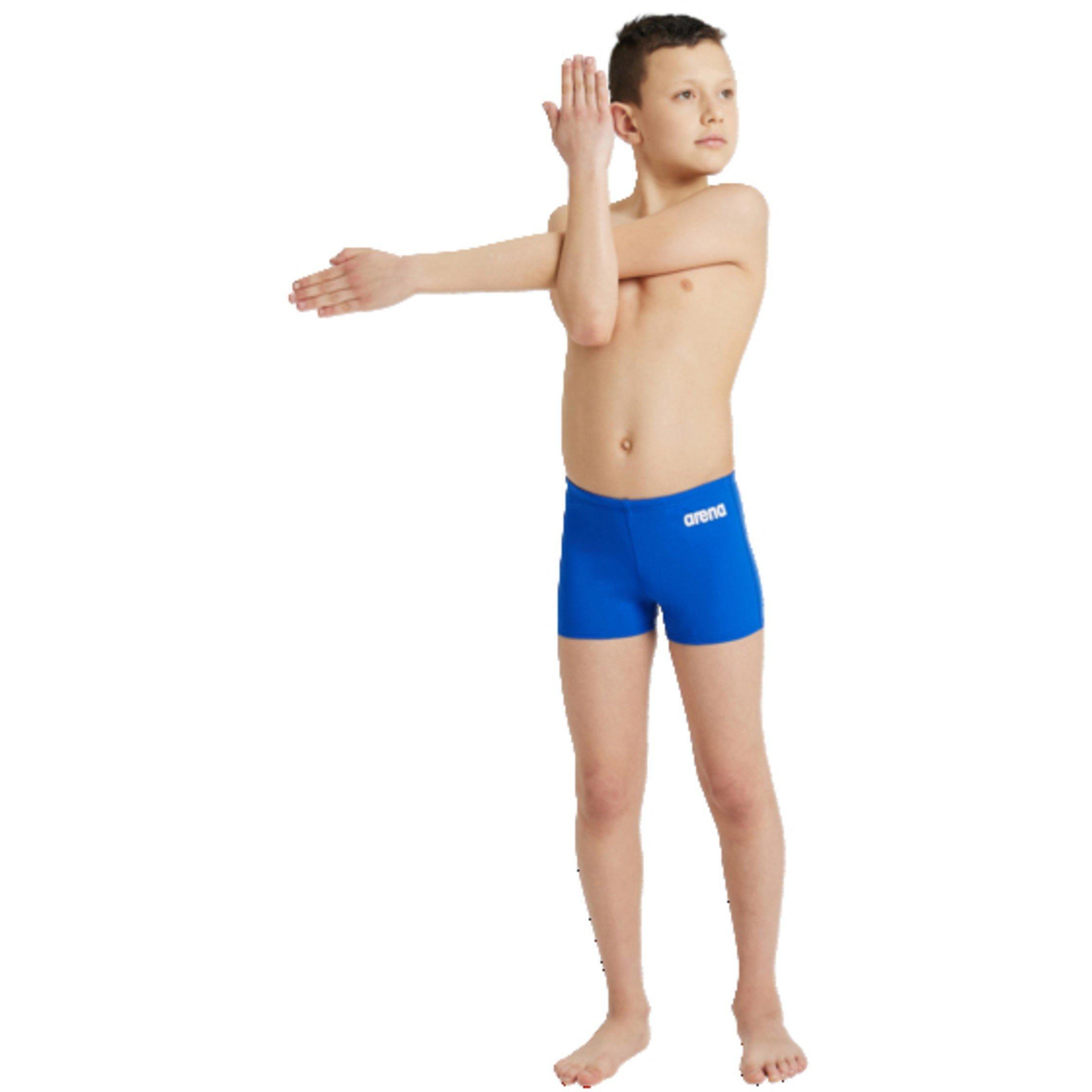 Royal/White - Arena - Boys Solid Team Swim Shorts - 5