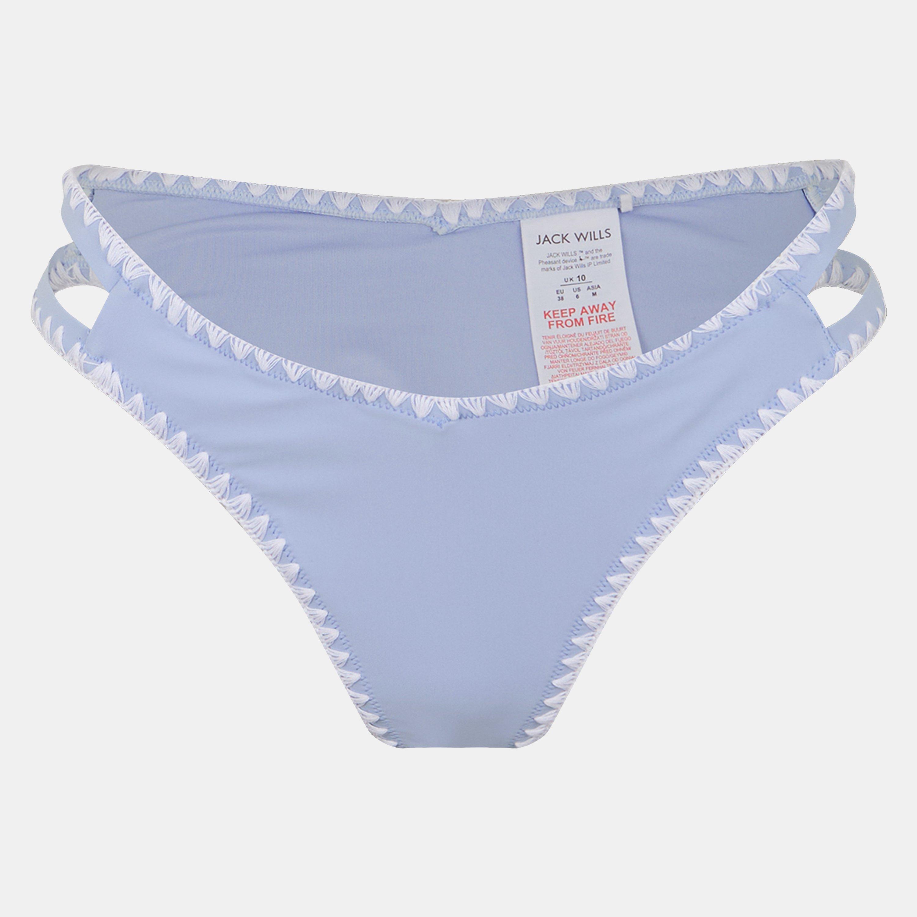 Brunera/White - Jack Wills - Women's Tanga Bikini Bottoms - 1