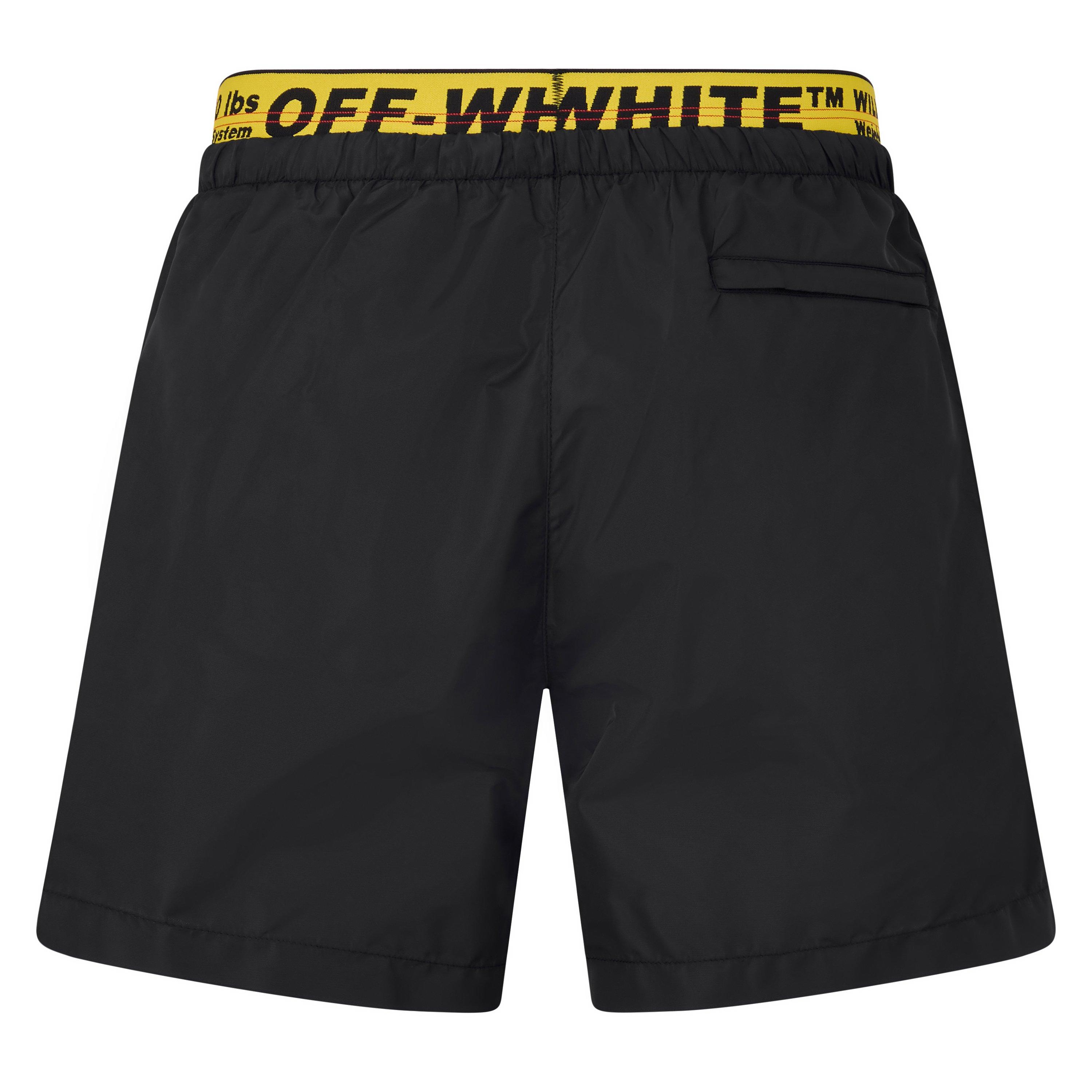 Black/Yelllow - Off White - Men's Swim Shorts - 2