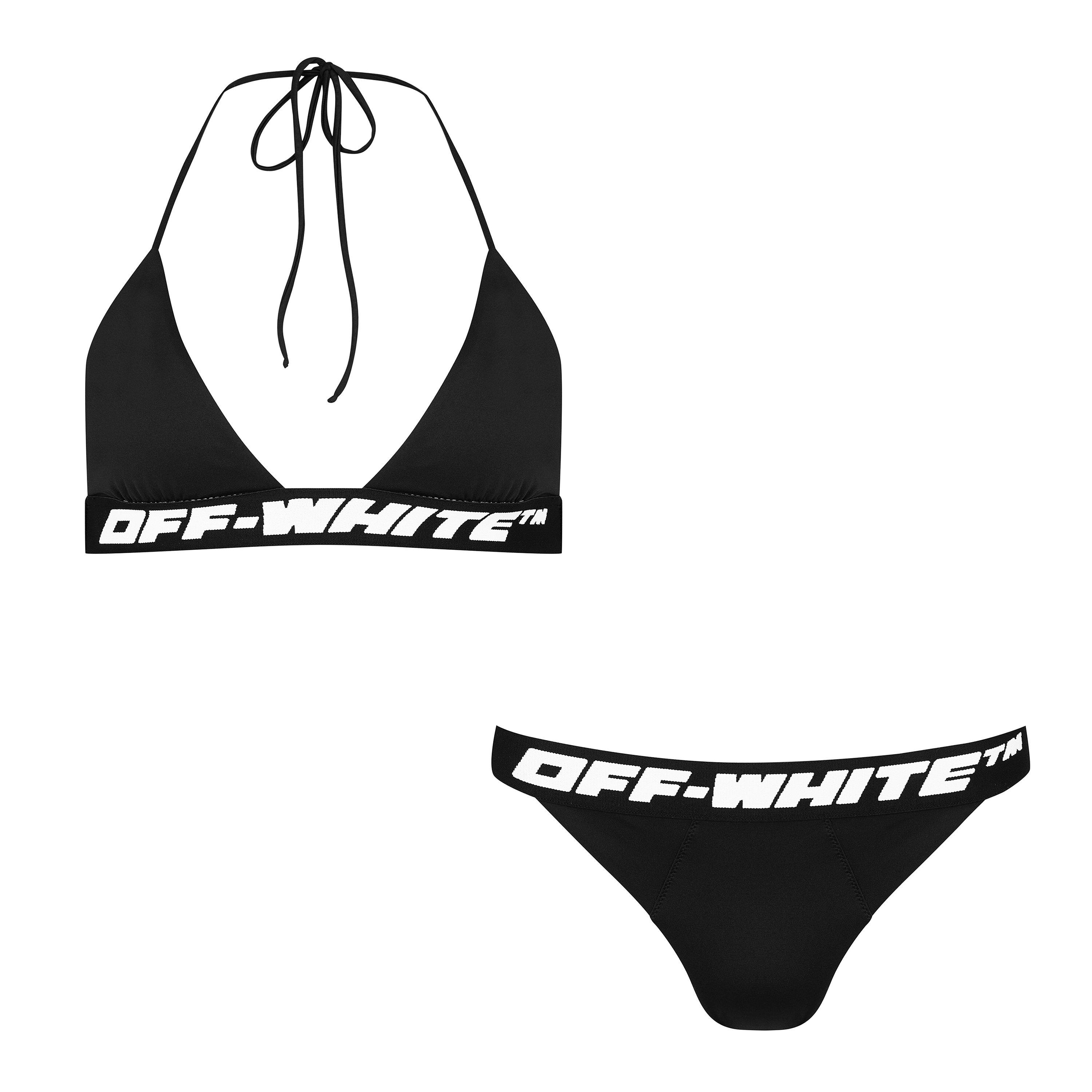 Black 1000 - Off White - Women's Band Iconic Logo Bikini - 3