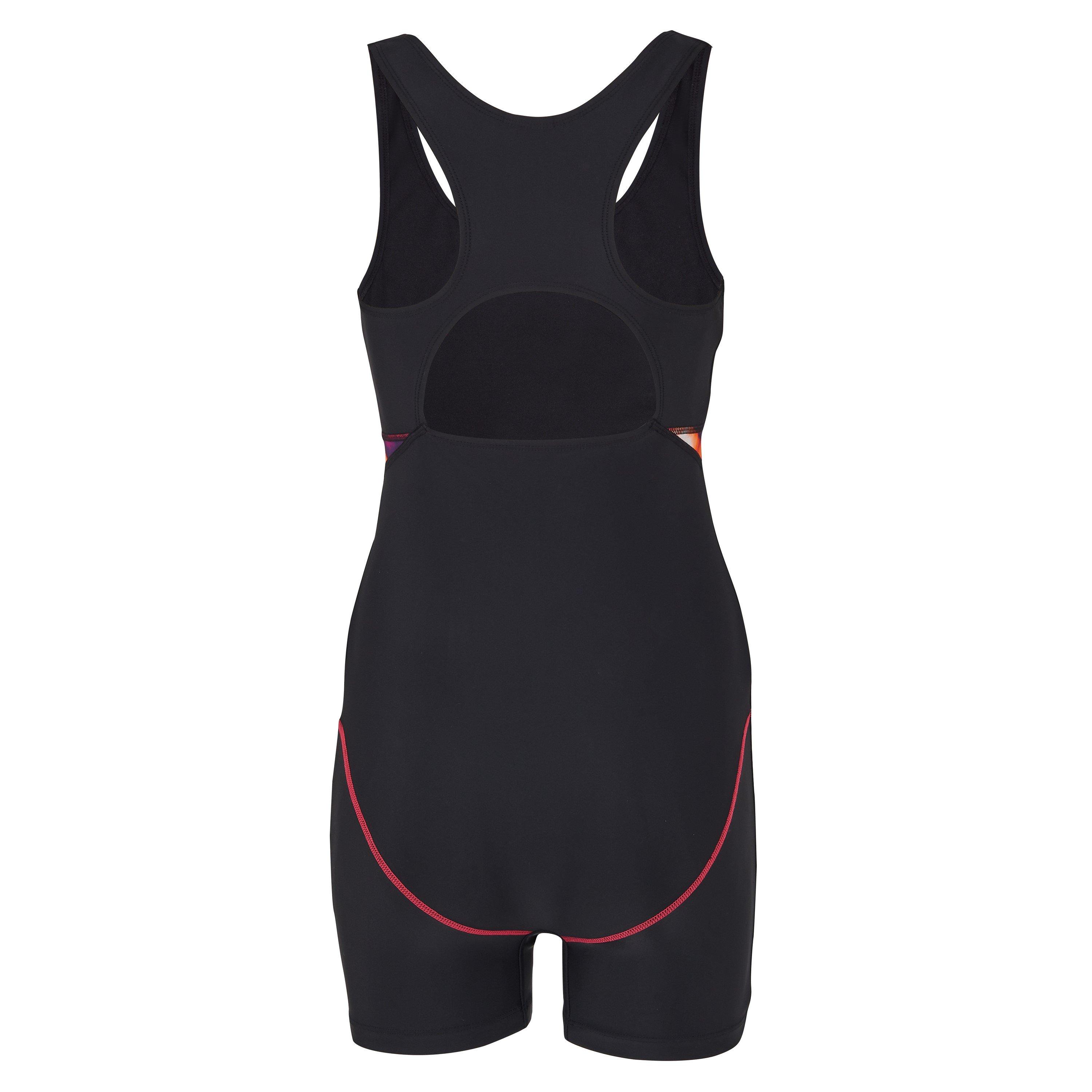 Negro/Naranja - Slazenger - Splice Boyleg Swimsuit Womens - 2