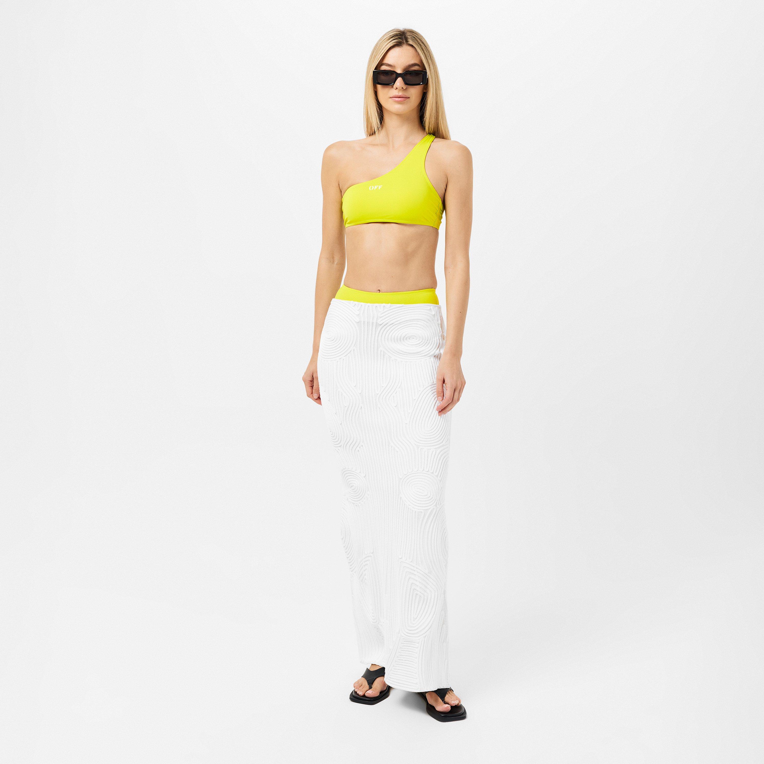 Amarelo Fluo - Off White - Women's  Stamp Bikini 2-Piece Set - 5
