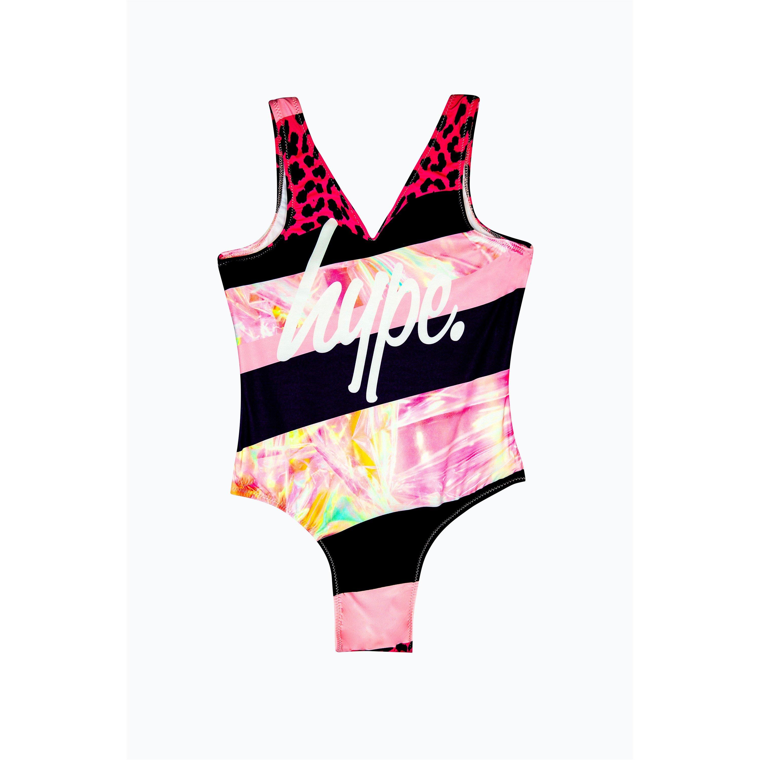 Hype Girls Kids' Stripe One Piece Swimsuit -  - 15 (3XL)
