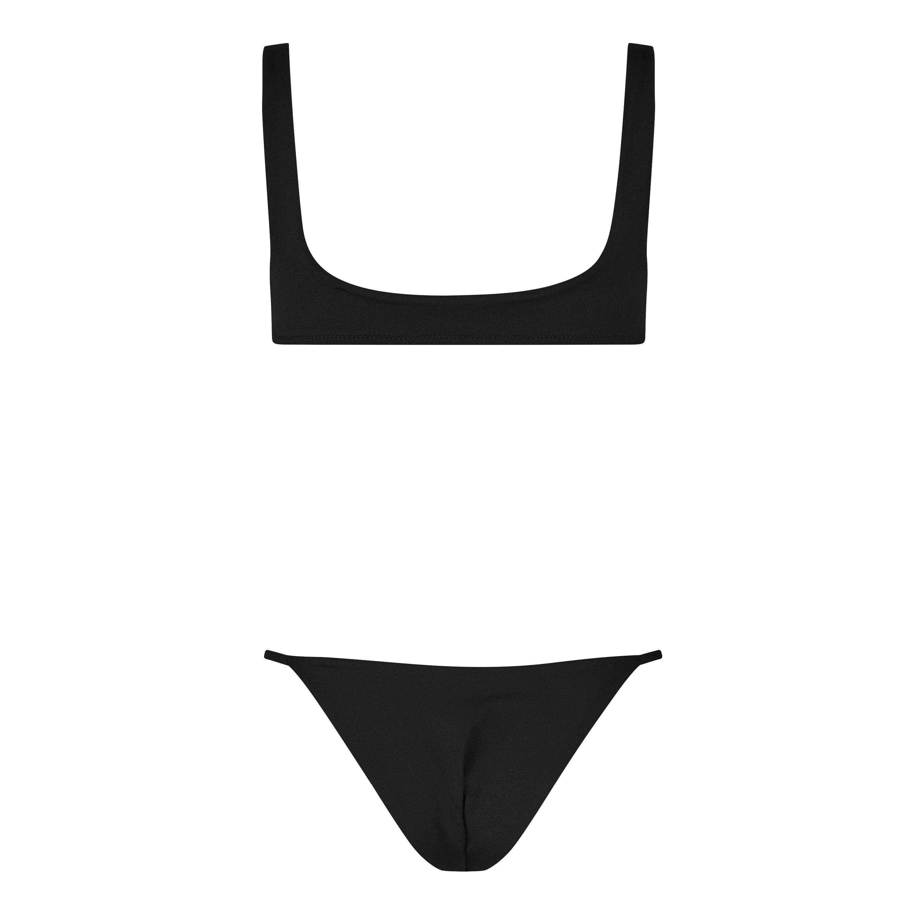 Black White - Off White - Women's Logo Bikini Set - 2