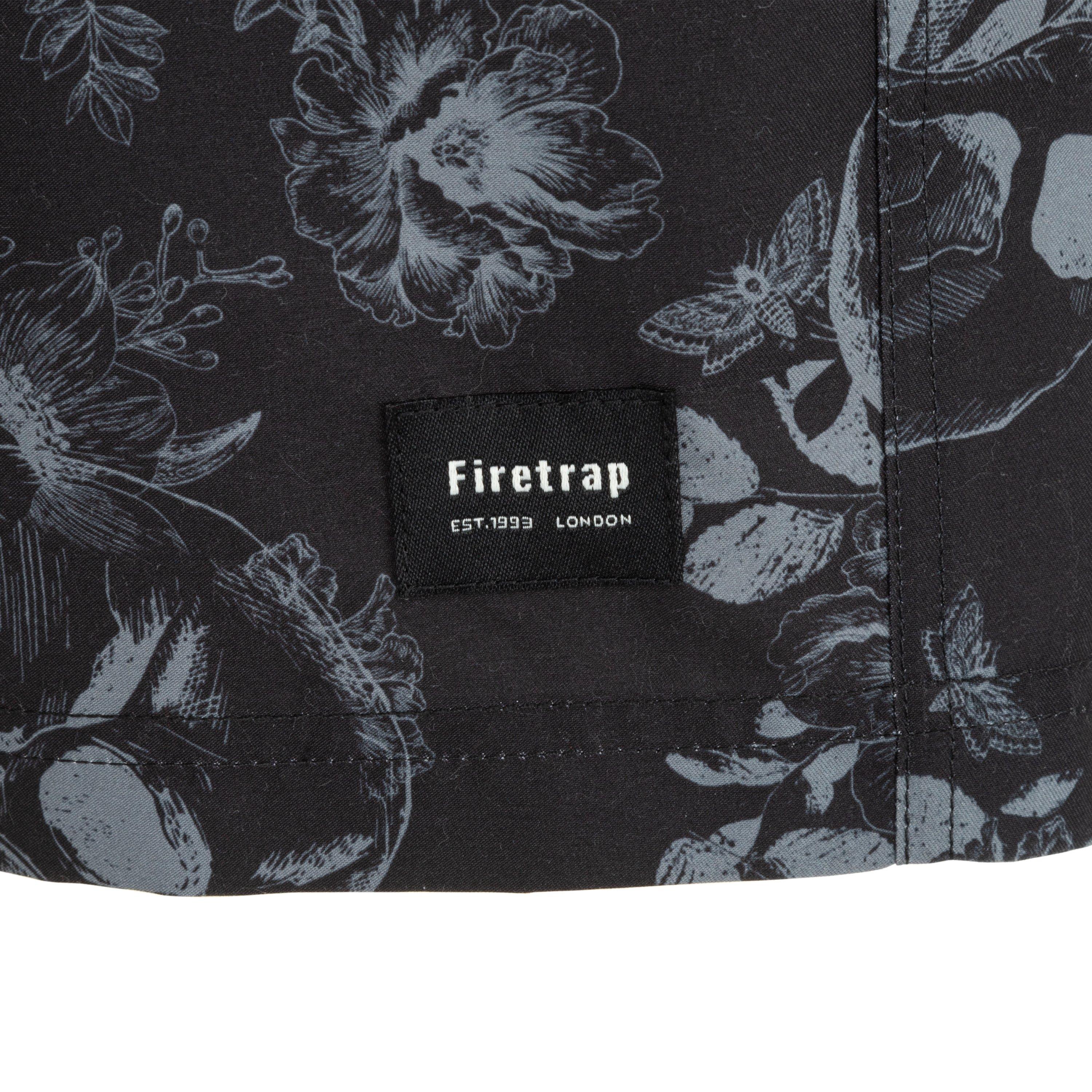 Crna - Firetrap - AOP Swim Shorts Sn53 - 5