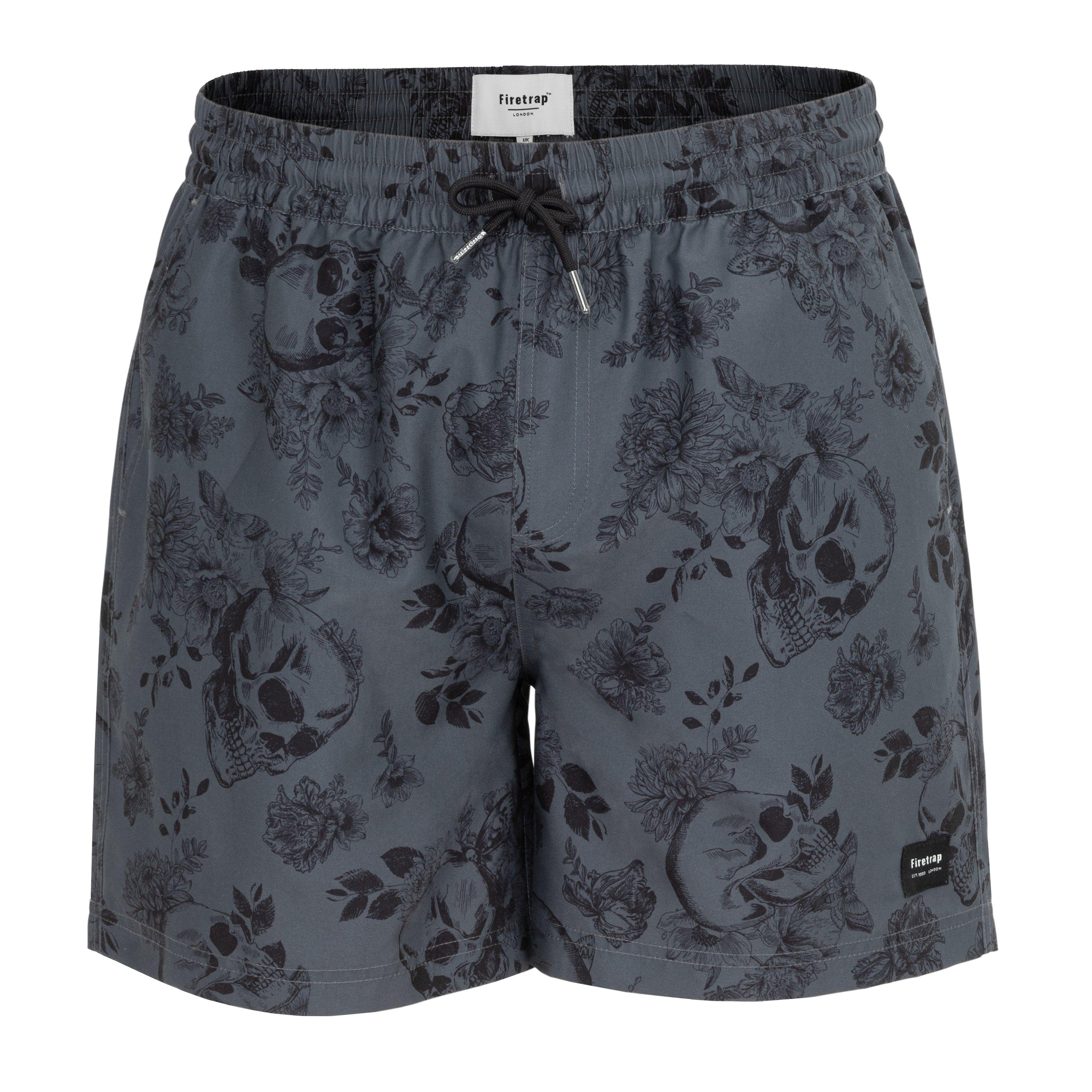 Charcoal - Firetrap - AOP Swim Shorts Sn53 - 1
