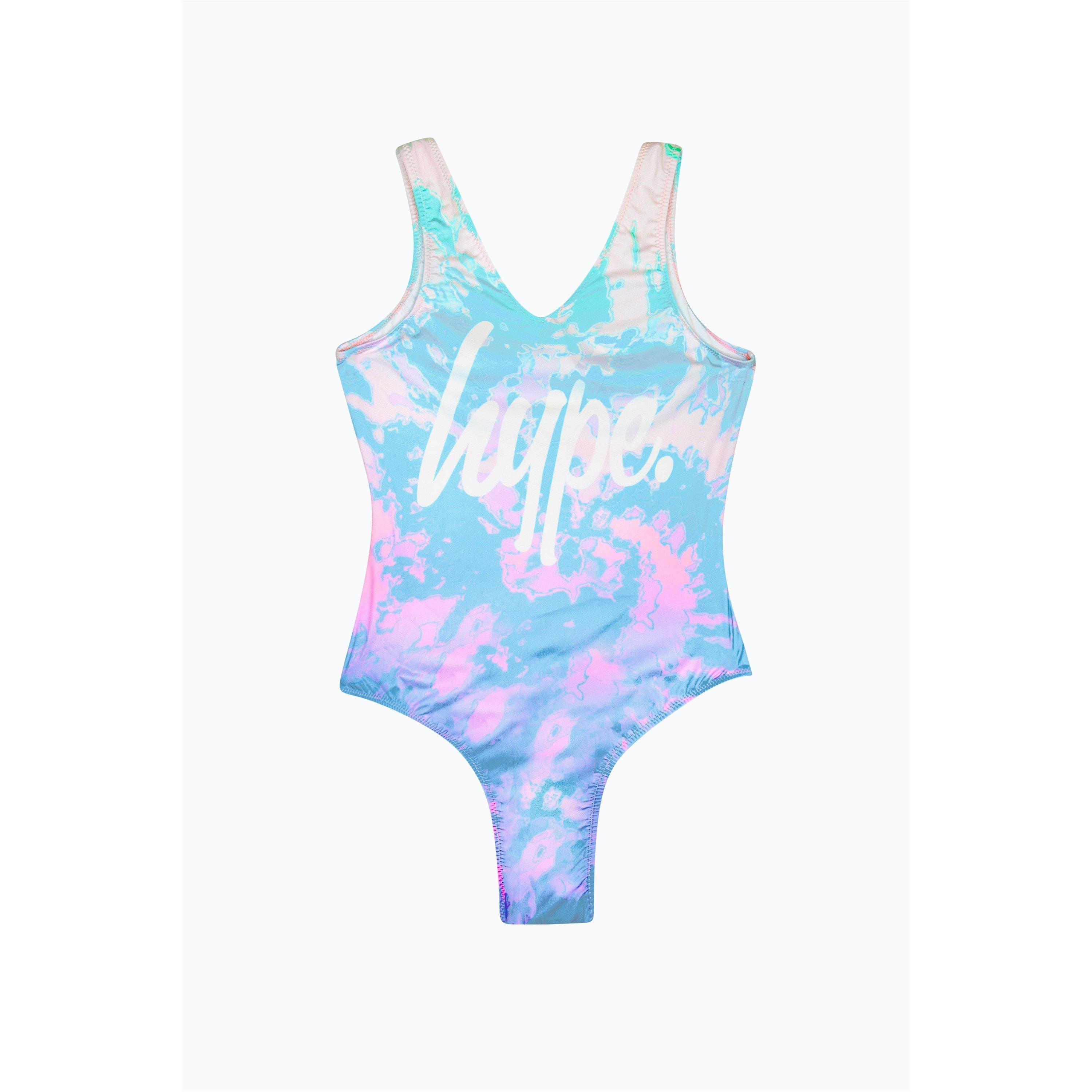 Hype Girls Kids' Tie Dye One Piece Swimsuit -  - 15 (3XL)