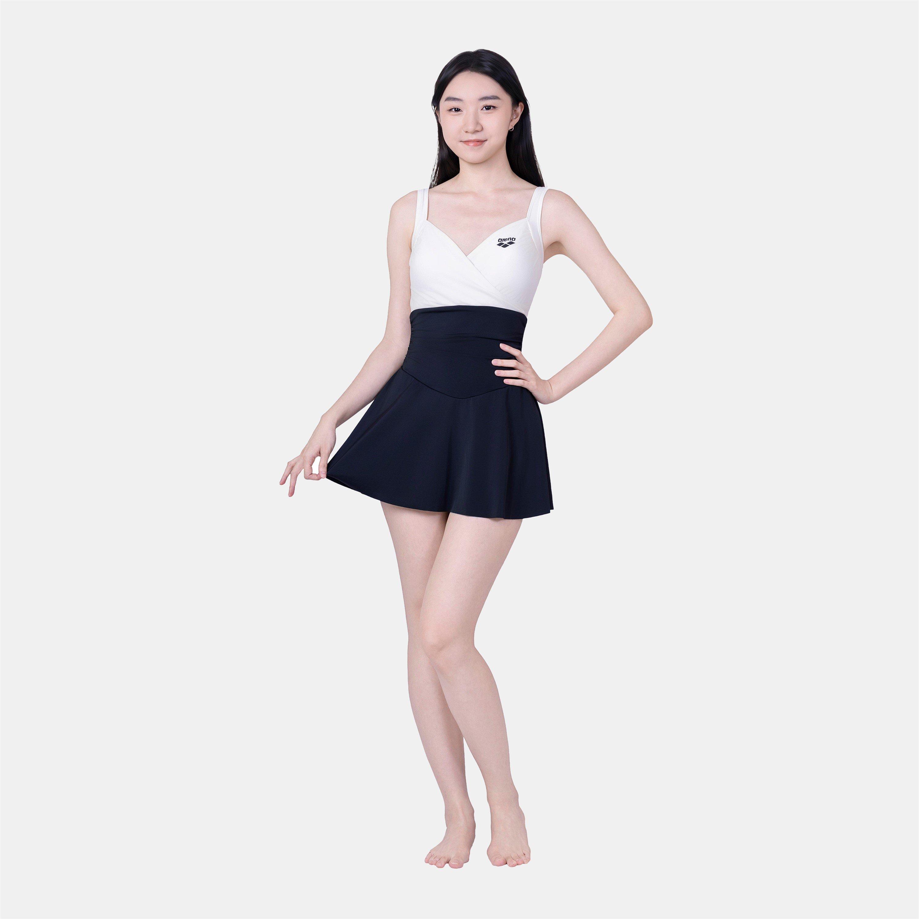 Black/Cream - Arena - Women's Swimming Dress - 2