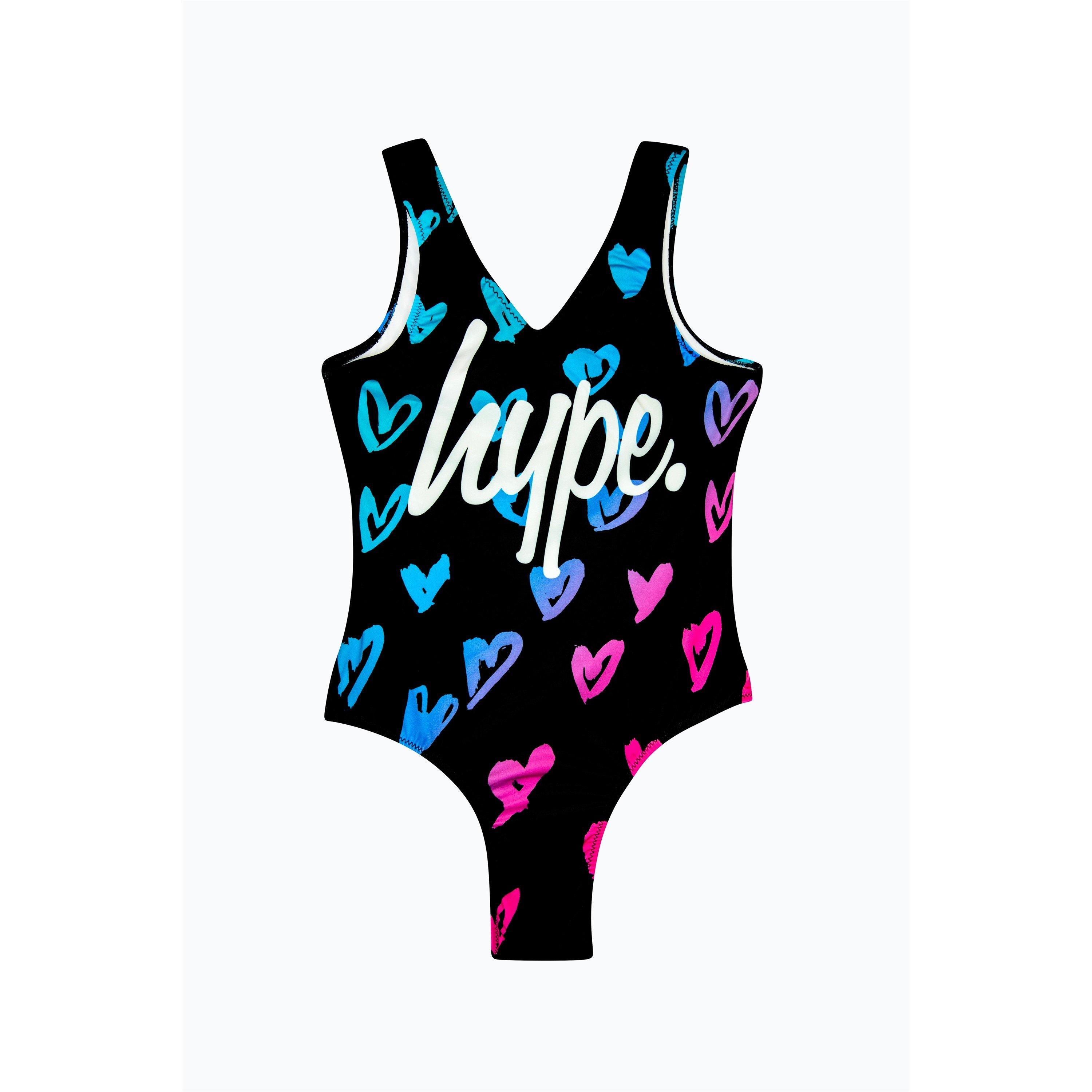 Hype Girls Kids' Heart One Piece Swimsuit -  - 14 (2XL)