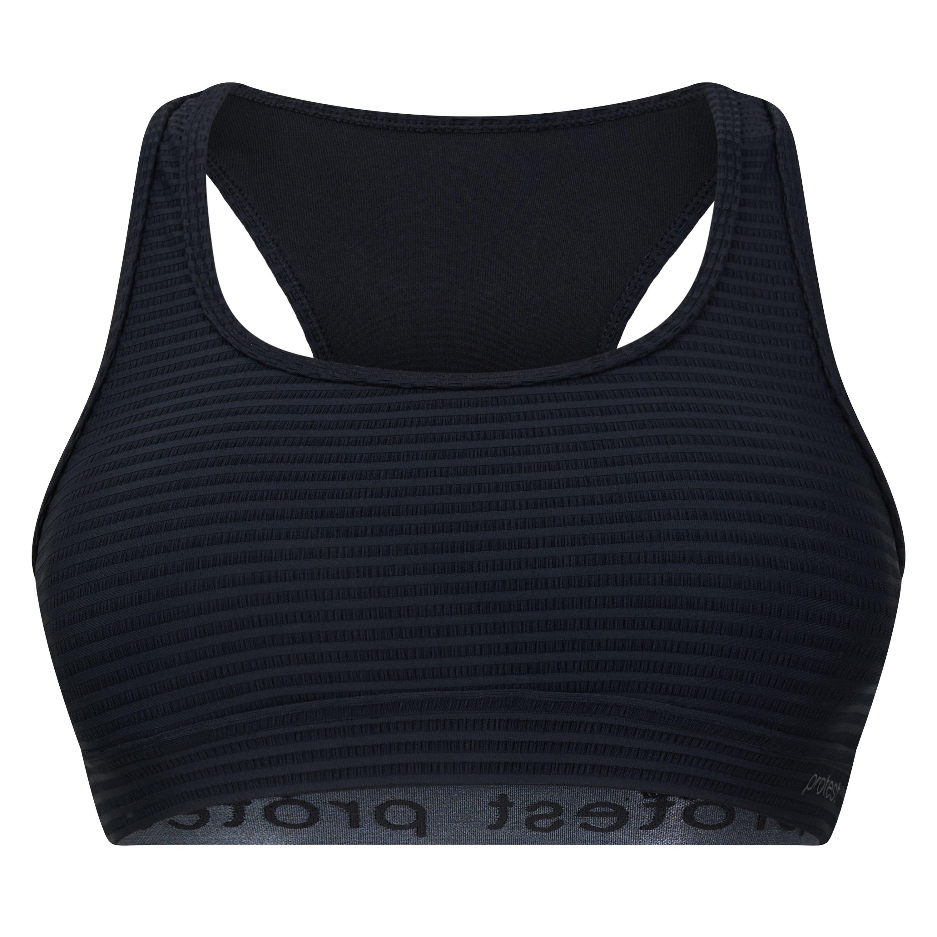 True Black - Protest - Women's Eagert Triangle Bikini Top - 1