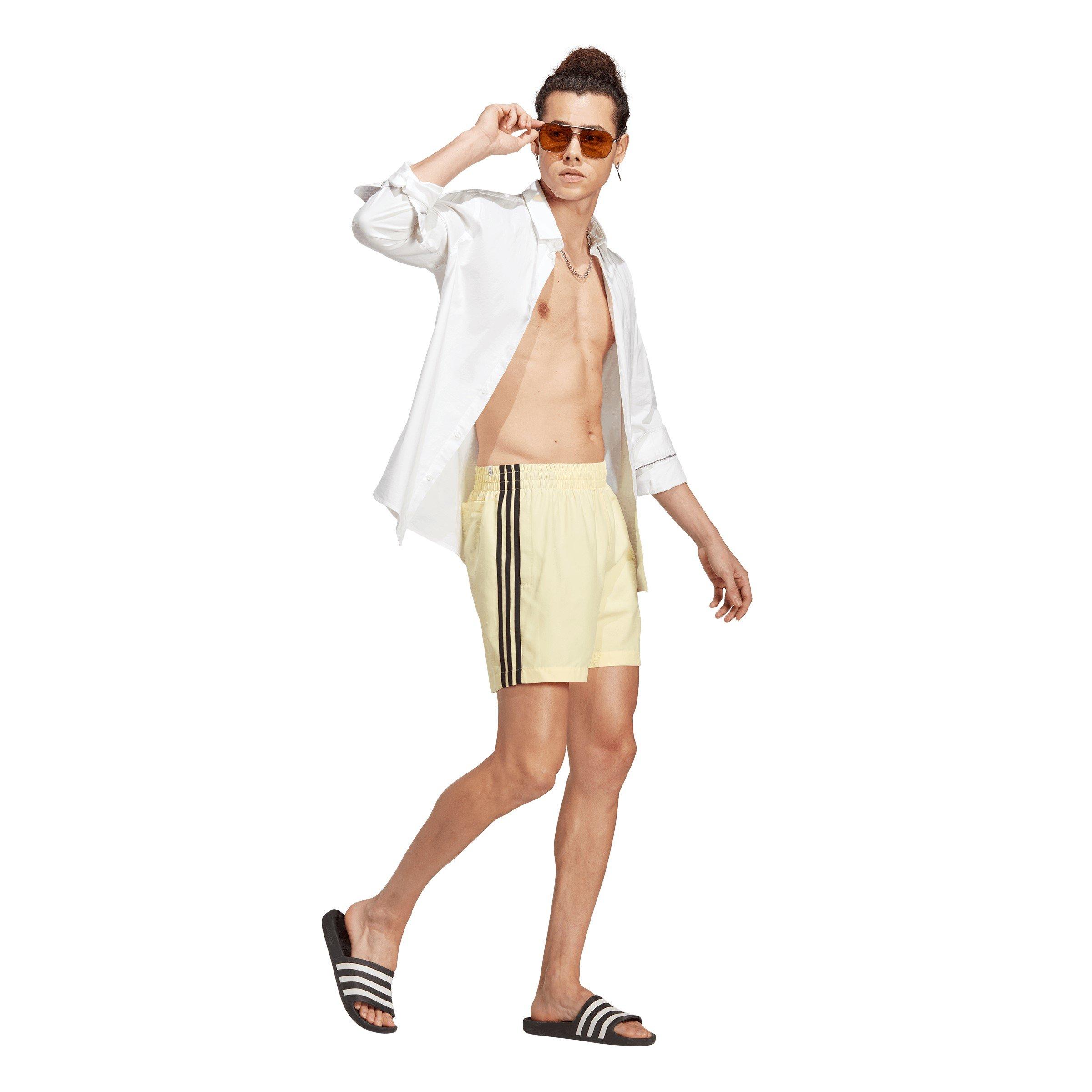 Almyel/Black - adidas Originals - Adicolor 3-Stripes Swim Shorts - 4