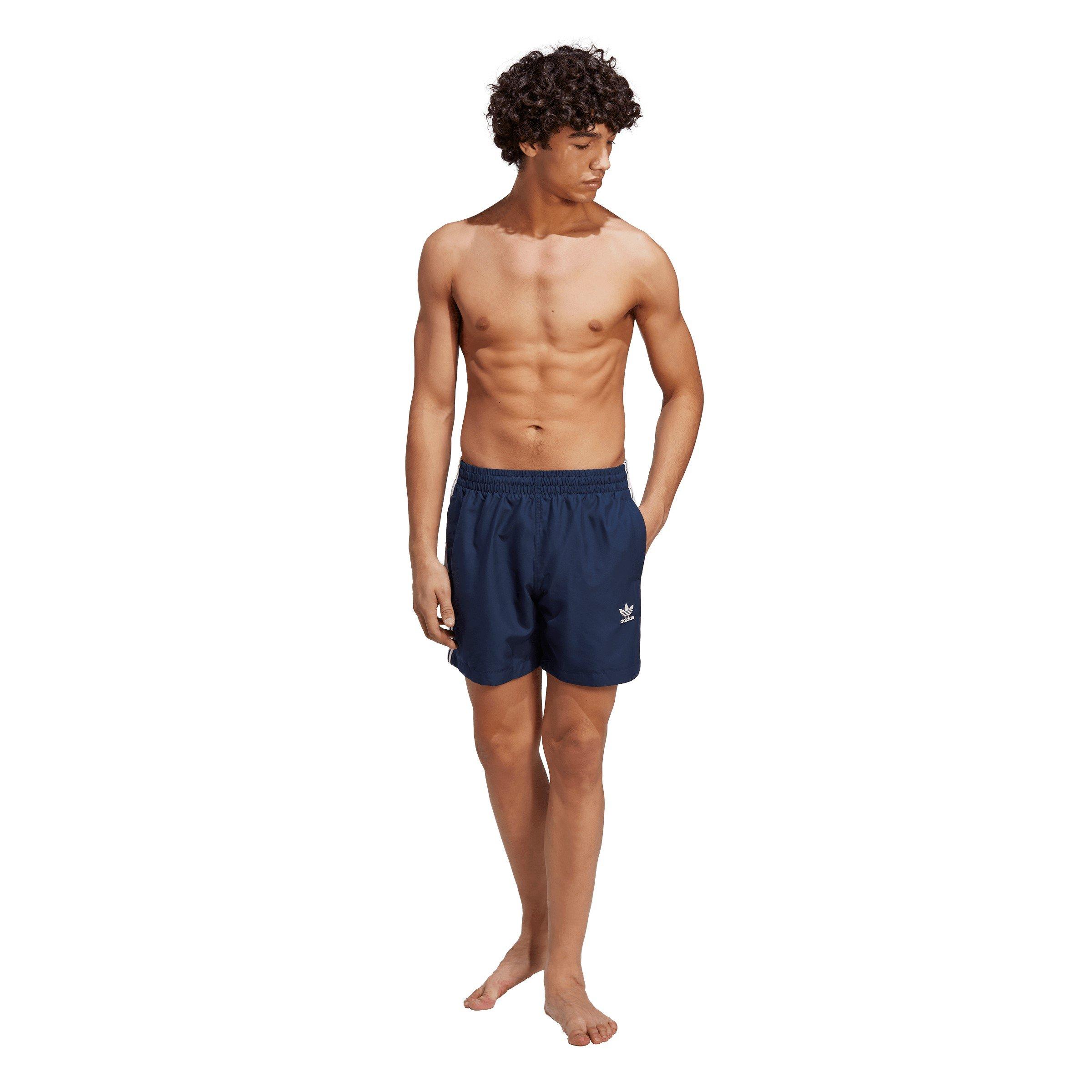 Nindig/White - adidas Originals - Adicolor 3-Stripes Swim Shorts - 4