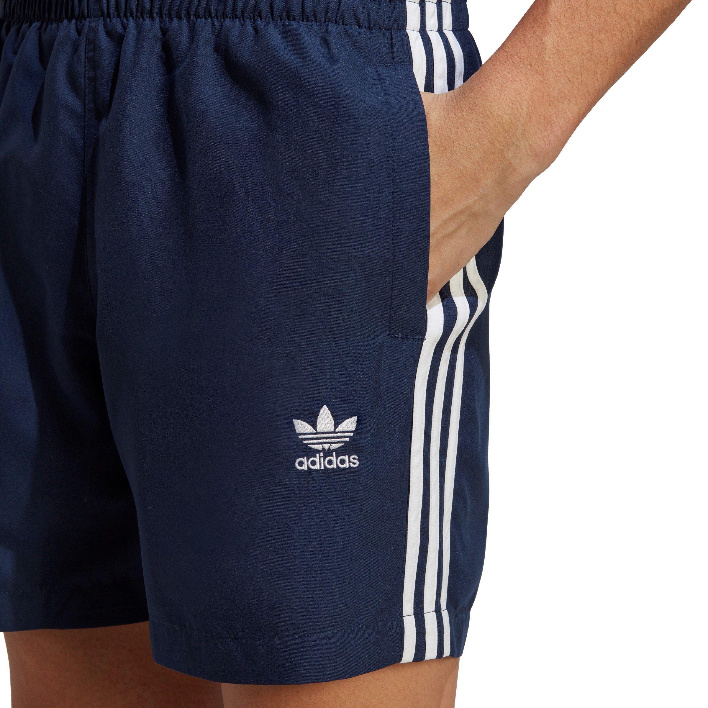 Nindig/White - adidas Originals - Adicolor 3-Stripes Swim Shorts - 6