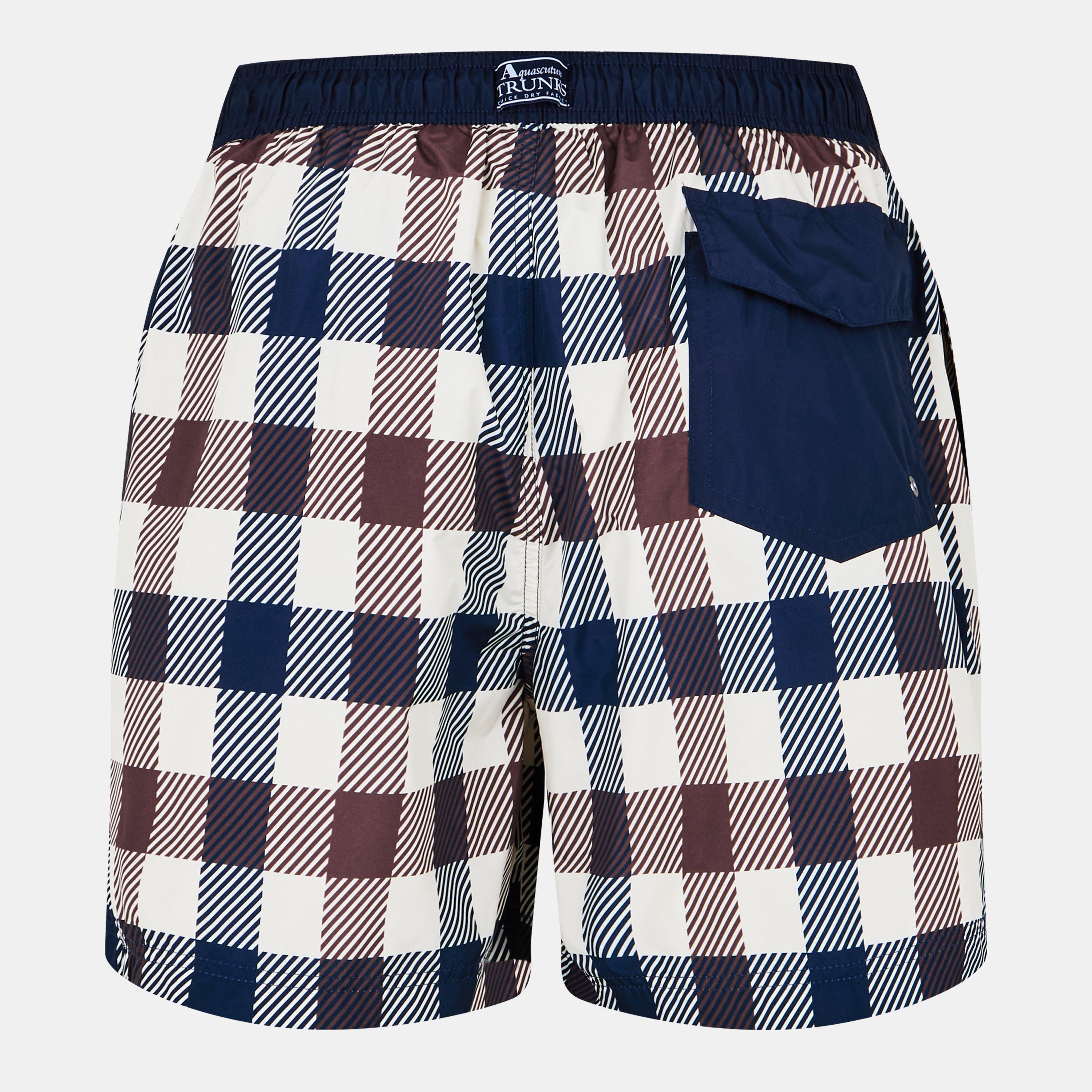 Check - Aquascutum - Men's AquAct Big Check Swim Shorts - 2