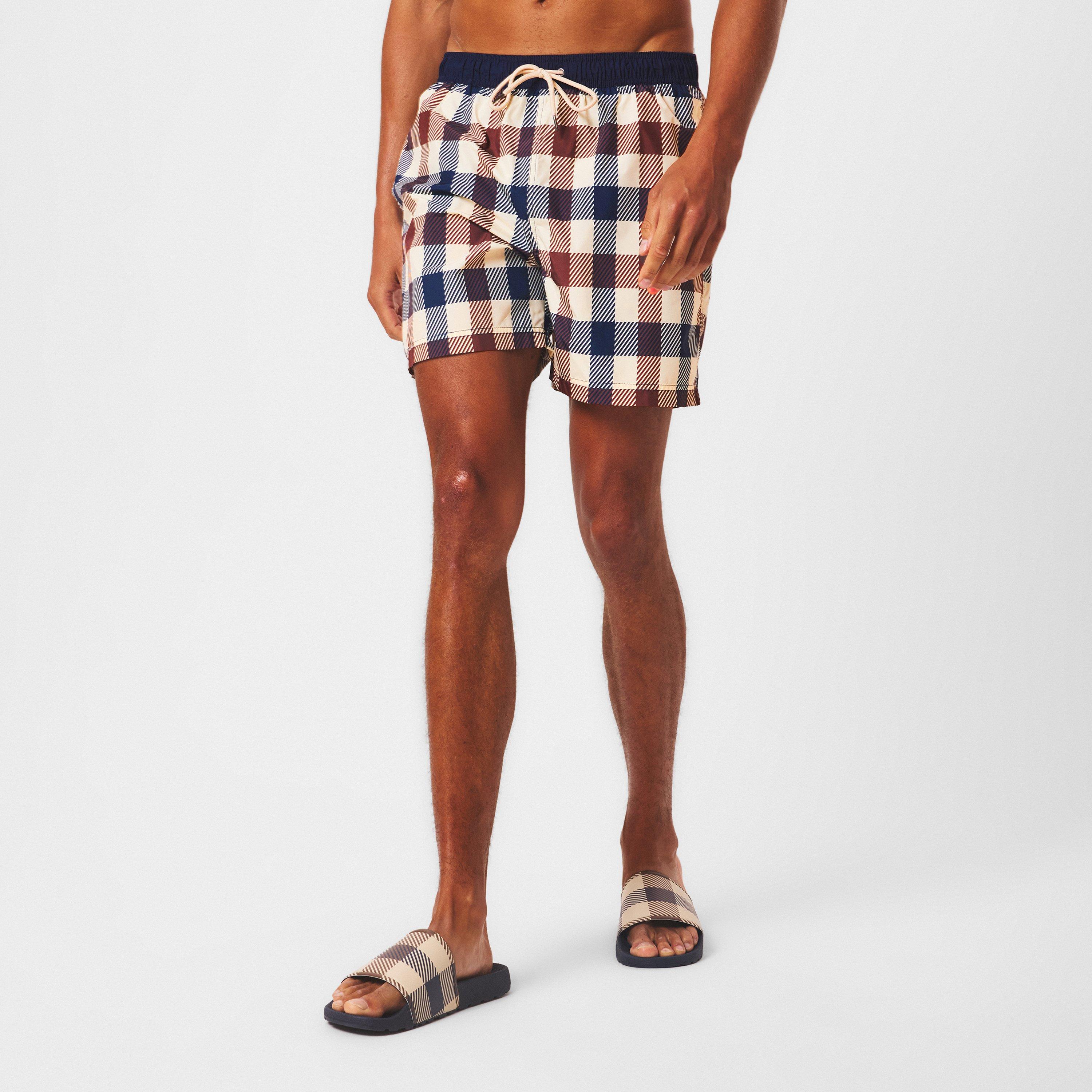 Check - Aquascutum - Men's AquAct Big Check Swim Shorts - 3