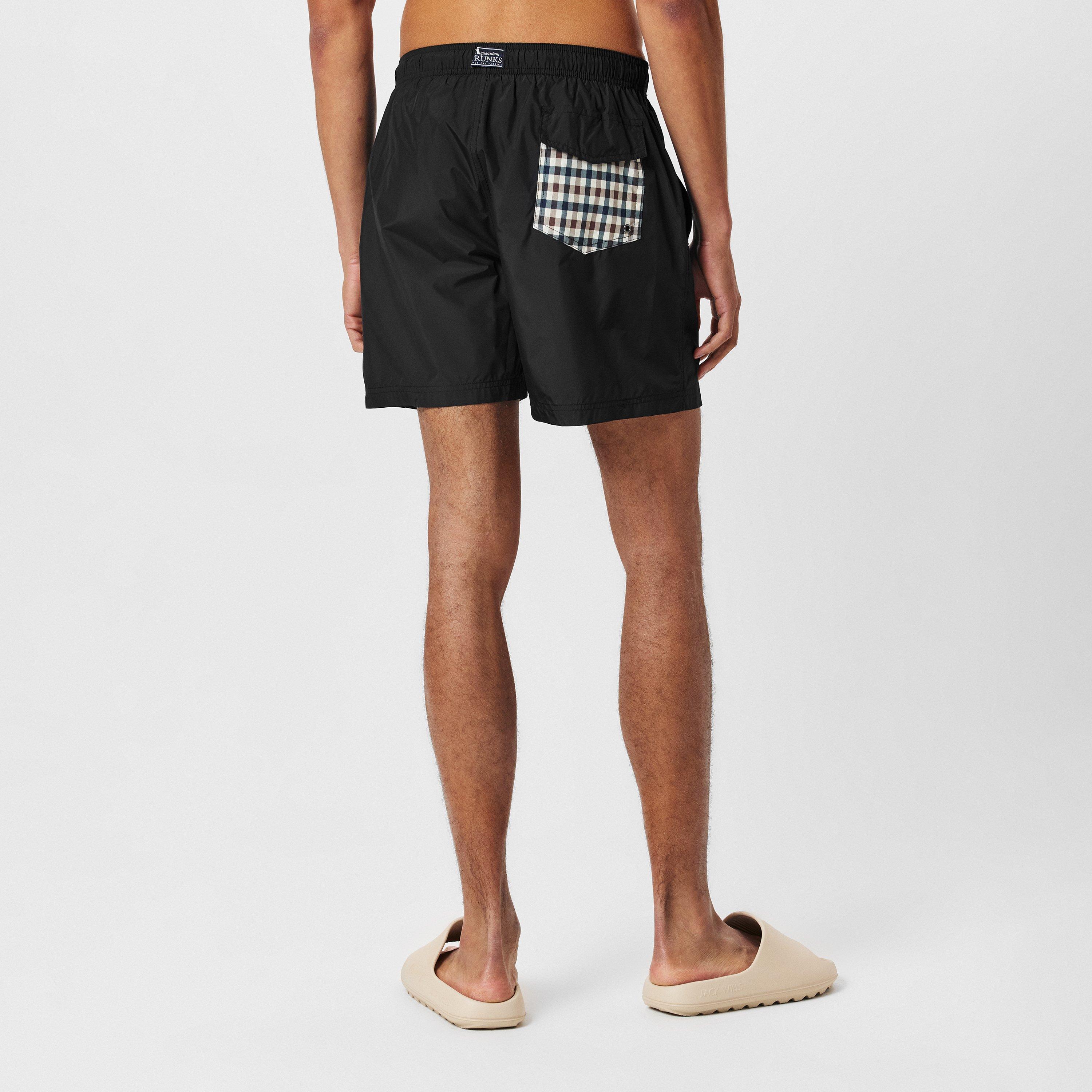 Black - Aquascutum - Men's AquAct Pocket Swim Shorts - 4