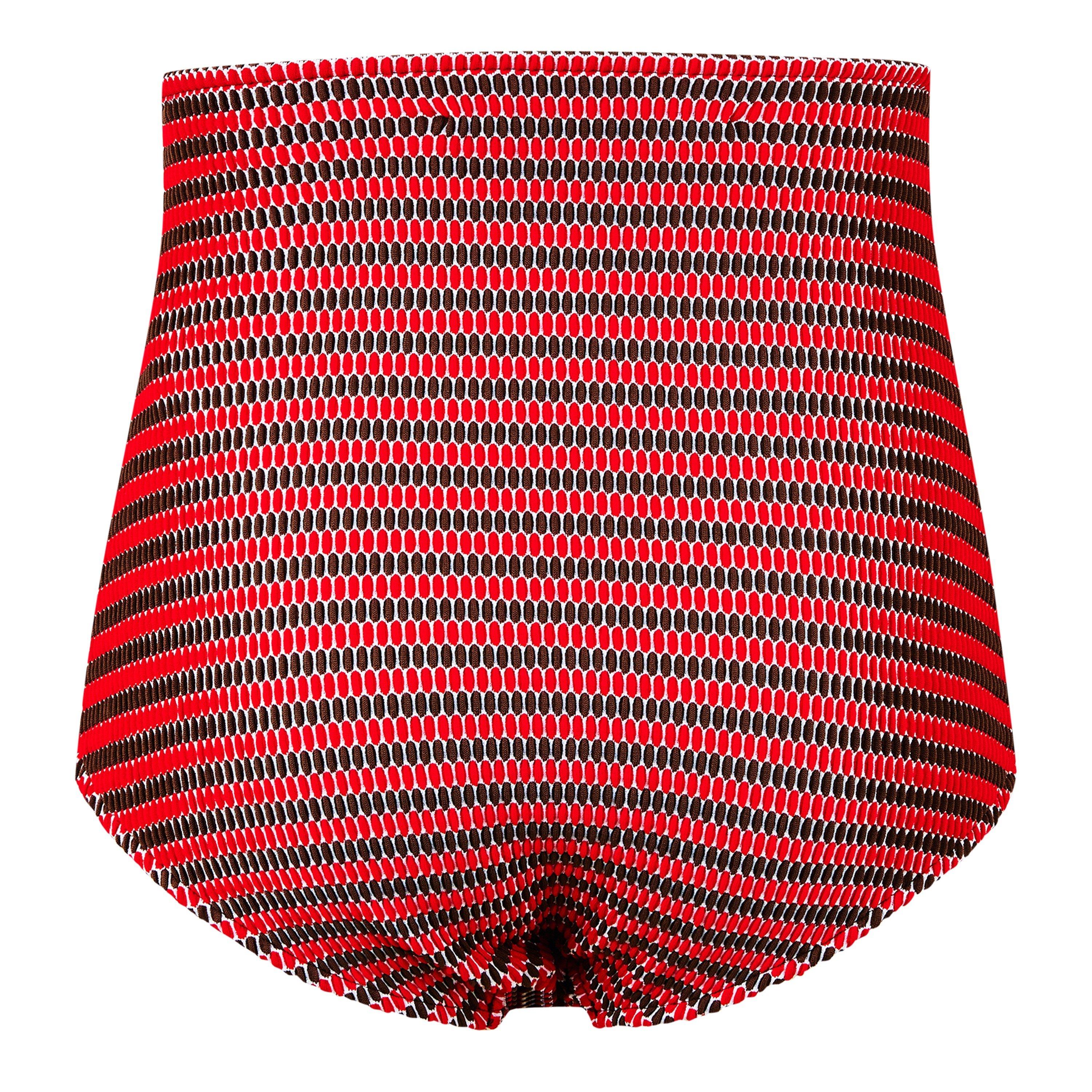 Lipstick/Choco - Bottega Veneta - Women's Two-Piece Stretchy Bikini Set - 4