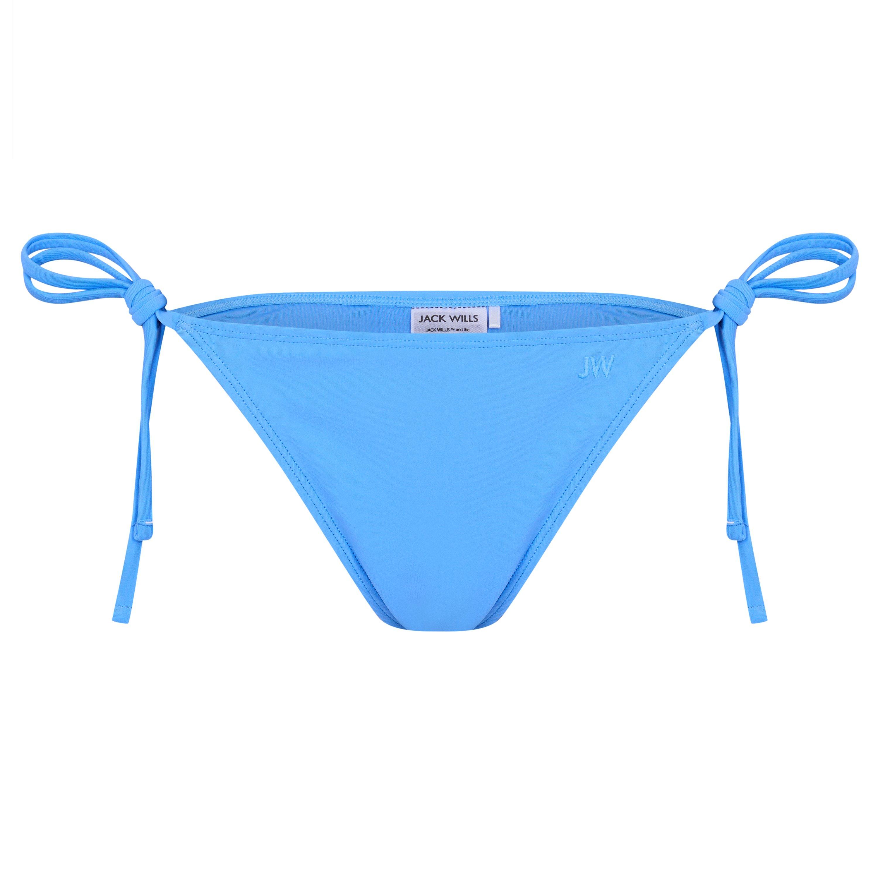 Jack Wills Women's Embroidered Tie Side Bikini Bottoms - Marina - 10 (S)