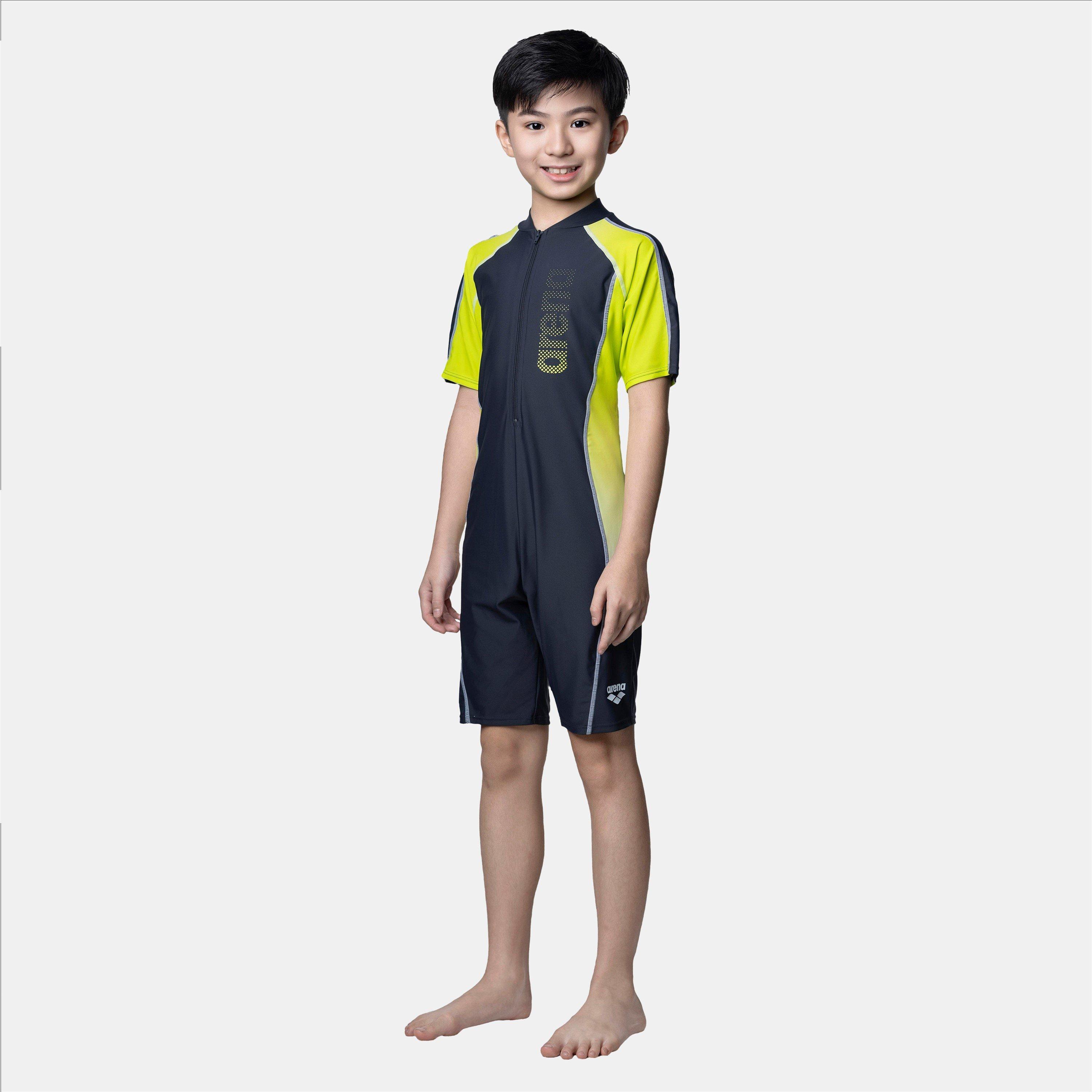 Black/Green - Arena - UV LS Hlf Suit Jn54 - 2