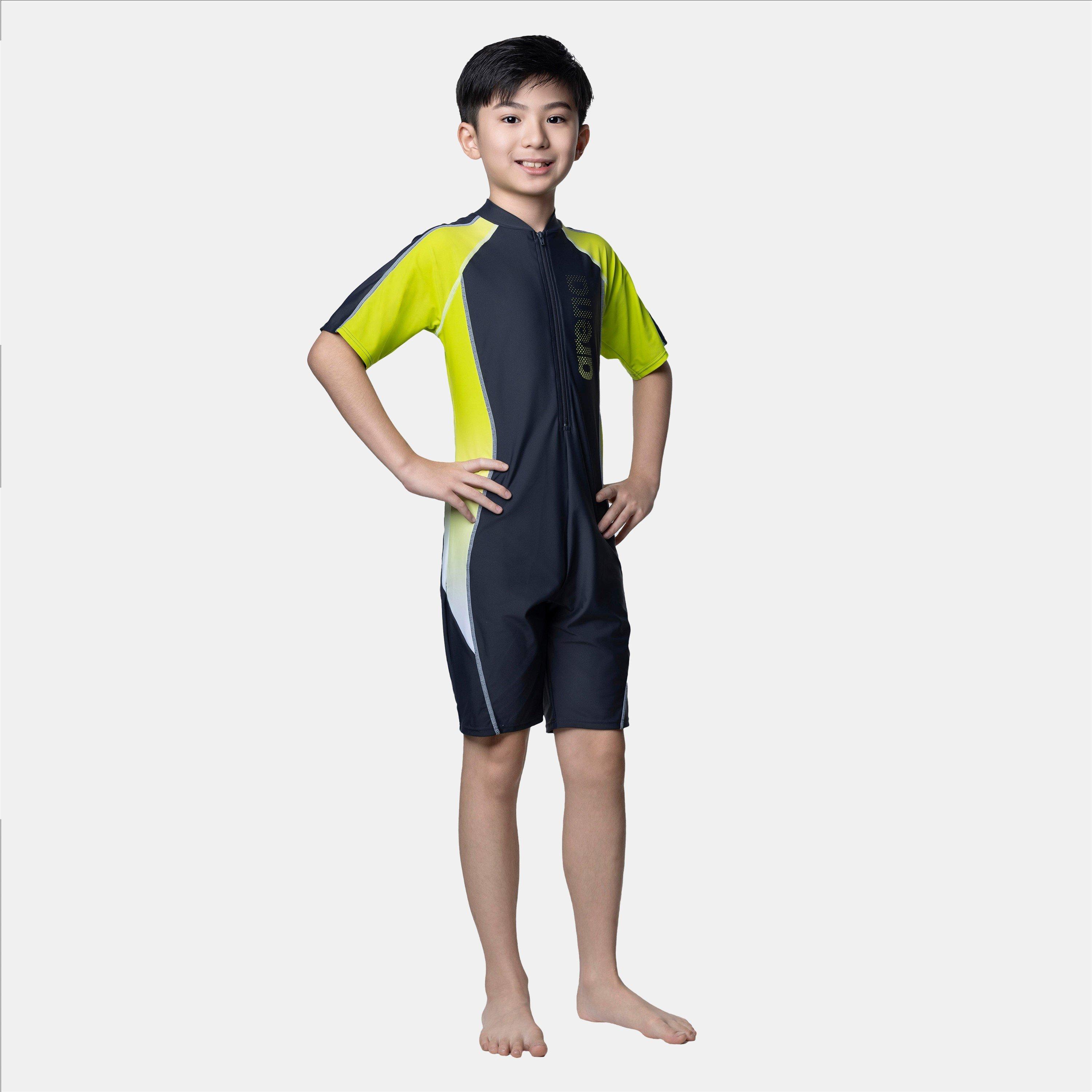 Black/Green - Arena - UV LS Hlf Suit Jn54 - 3