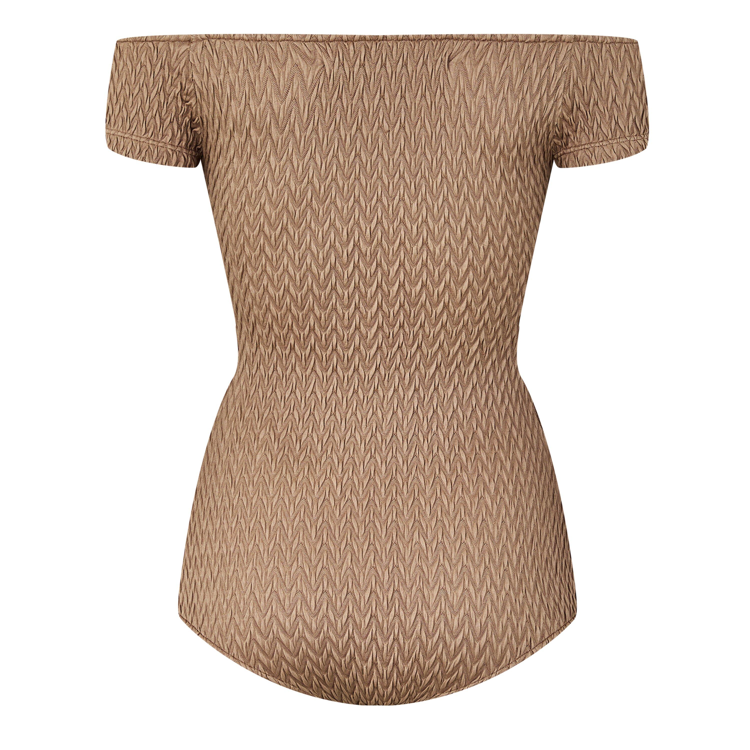 Nutshell - Bottega Veneta - Women's Scoop Neck Swimsuit, Scoop Neck Design - 2
