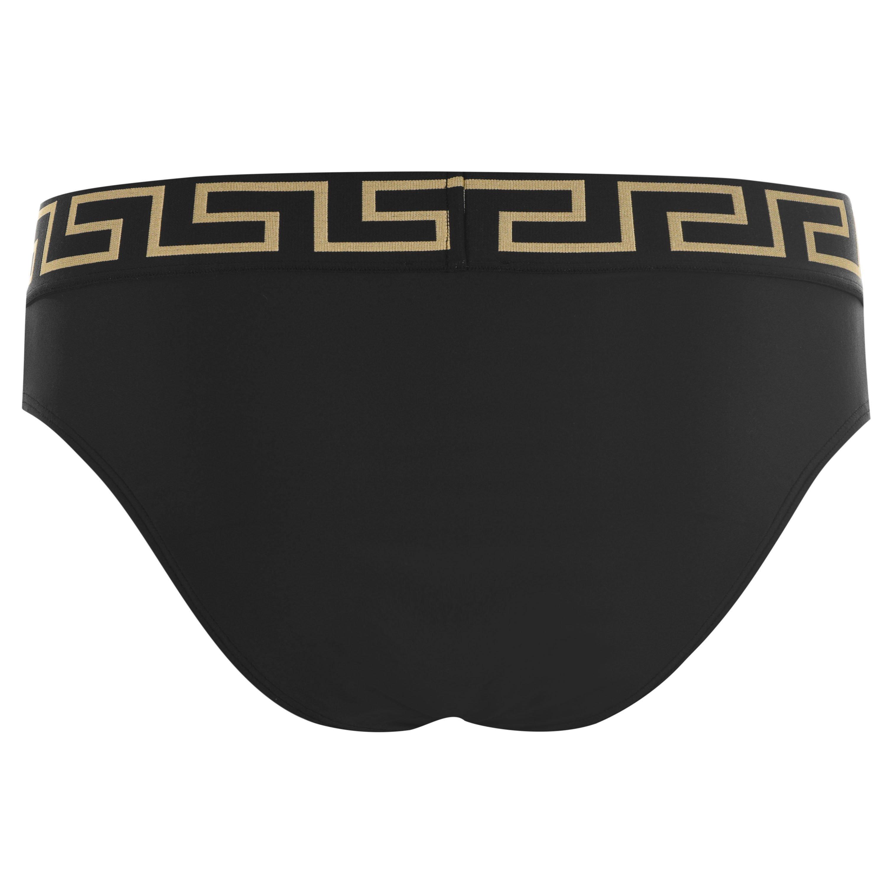 Black A1008 - Versace Icon - Women's Tape Swimwear Bikini Brief - 6