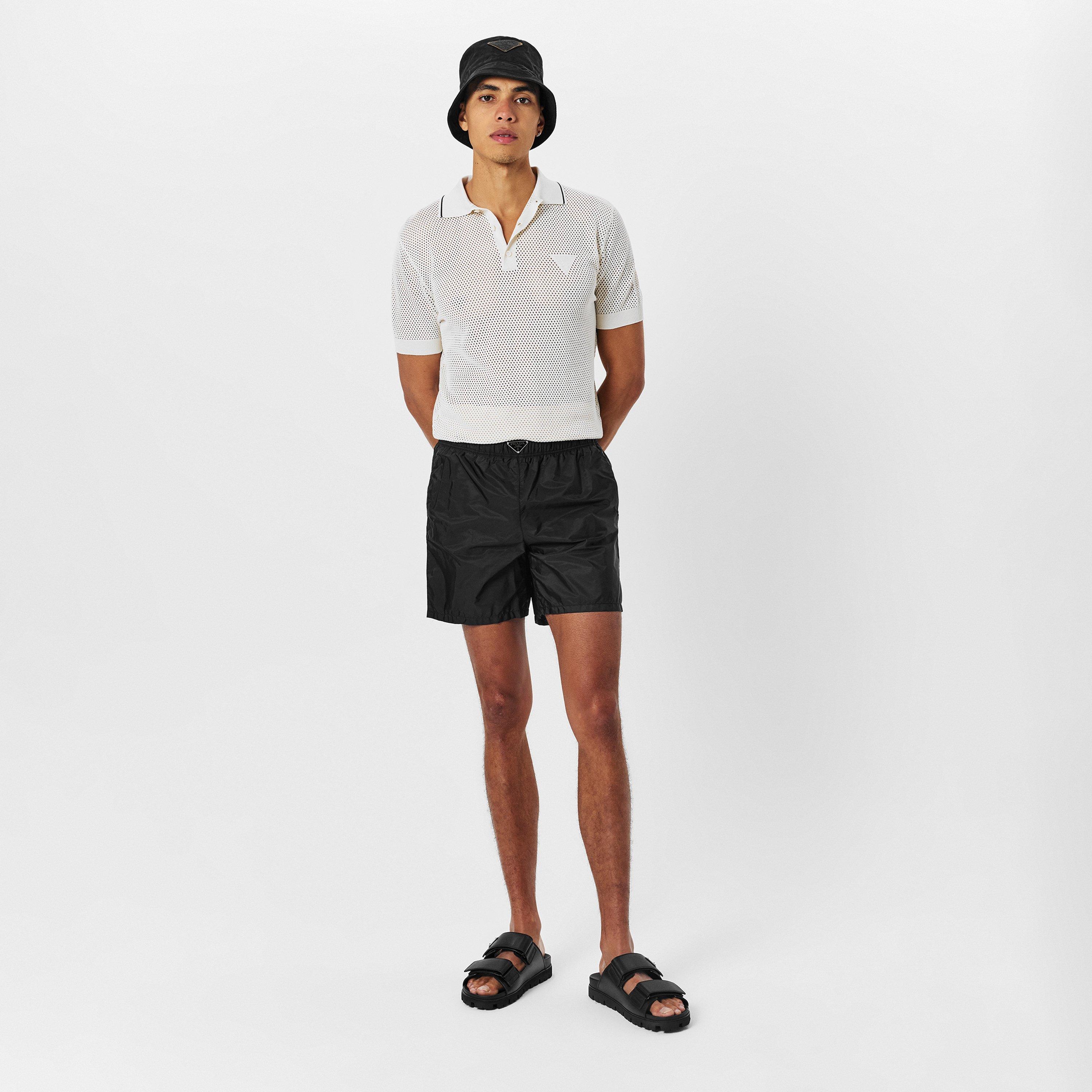 Black - Prada - Men'S Logo Swim Shorts - 6