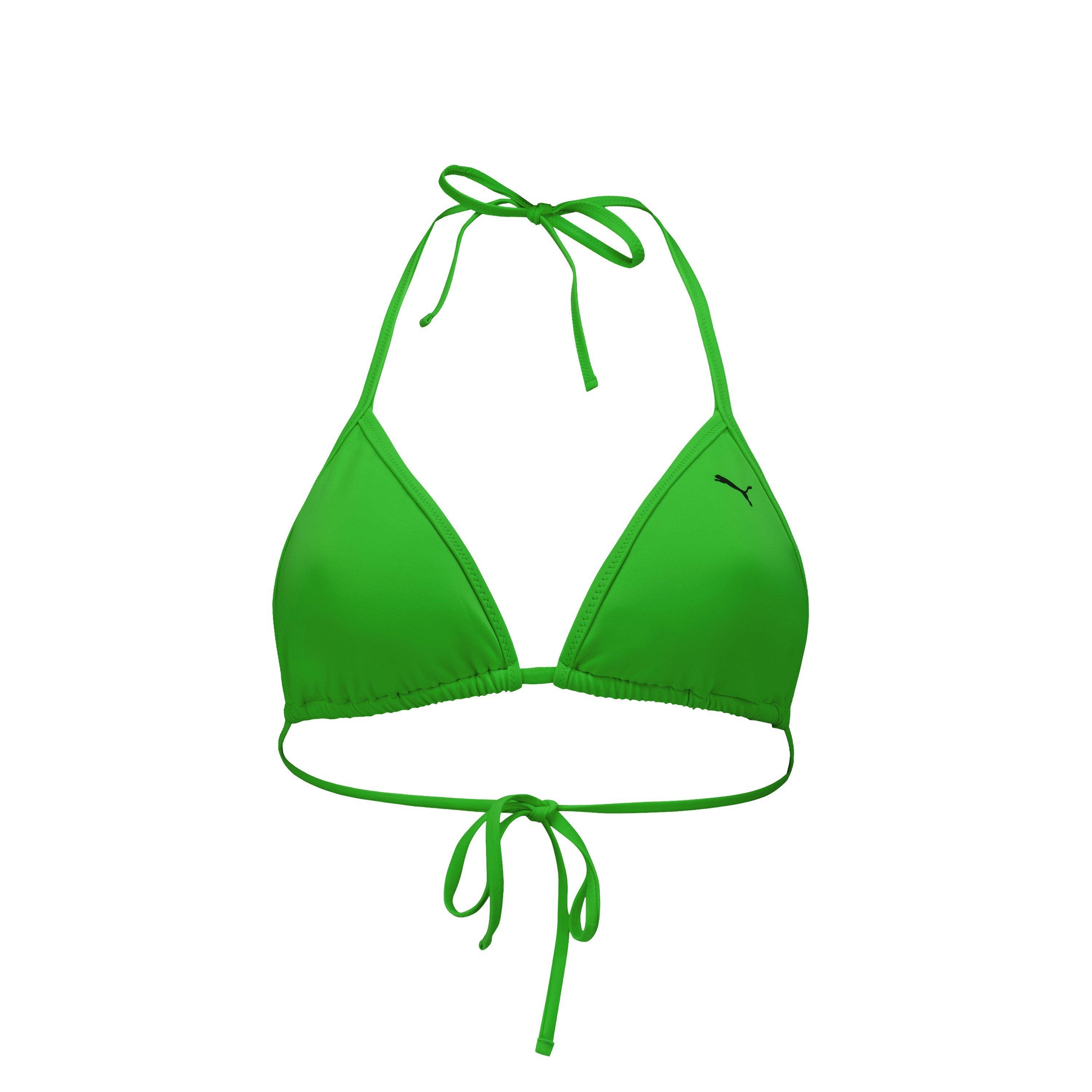 Puma Women's Tri-Fold Triangle Bikini - Bright Green - 10 (S)