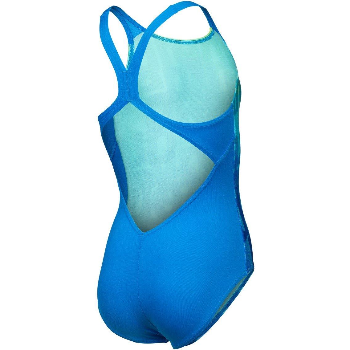 Multi/Blue - Arena - Multi Colours V Back Swimsuit - 4
