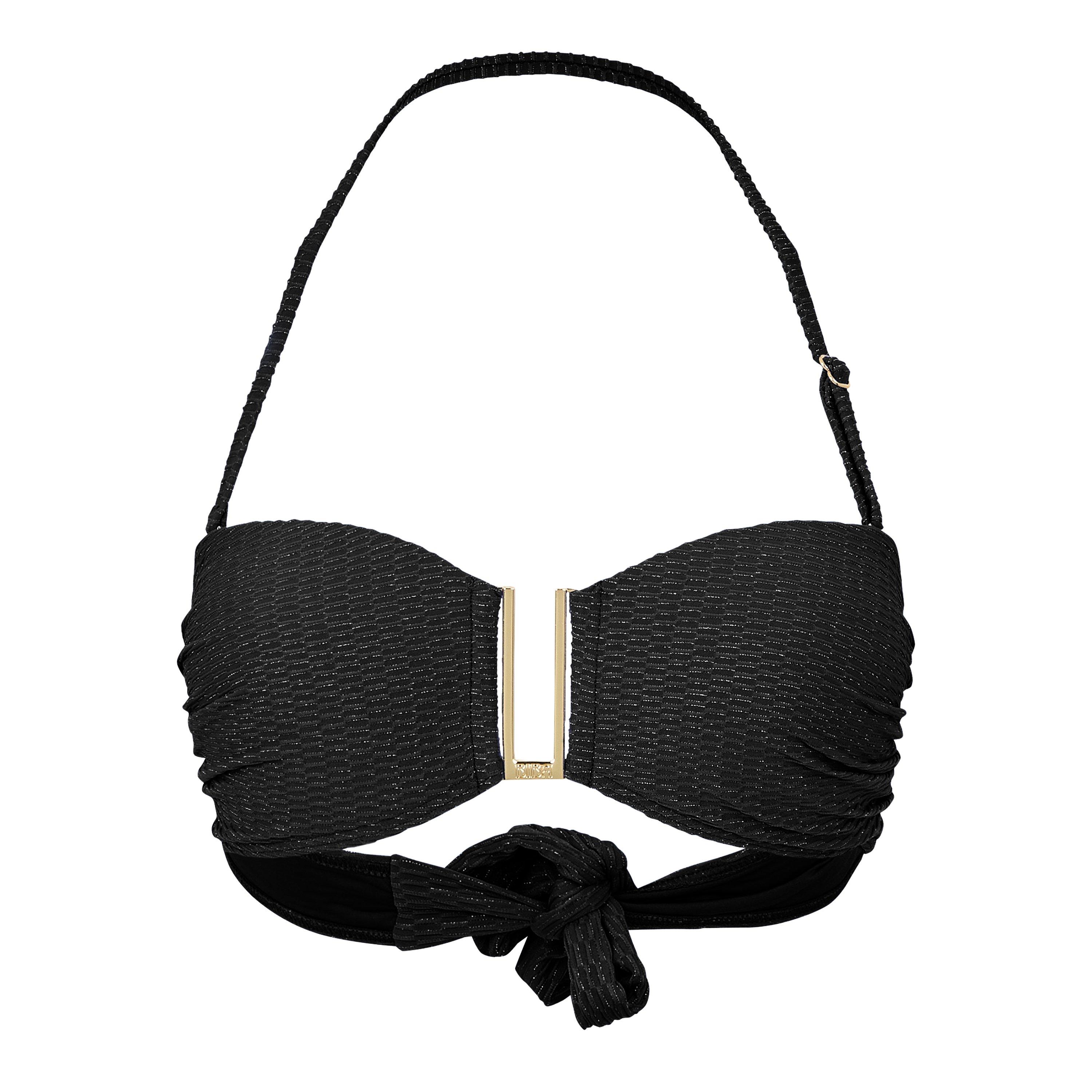 Black Texture - Biba - Women's Bandeau Bikini - 1