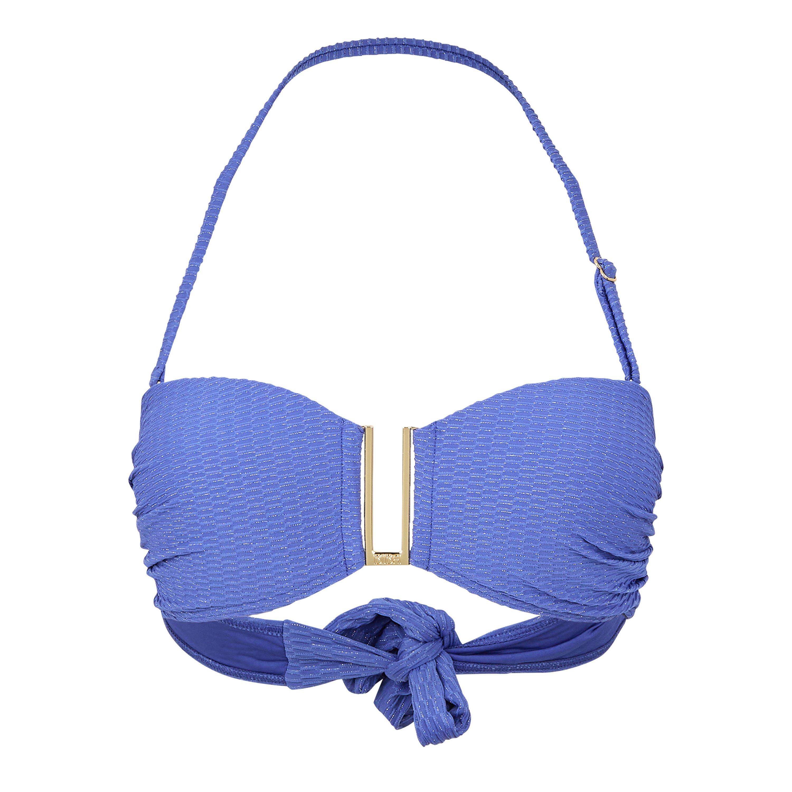 Biba Women's Bandeau Bikini - Blue Texture - 12 (M)