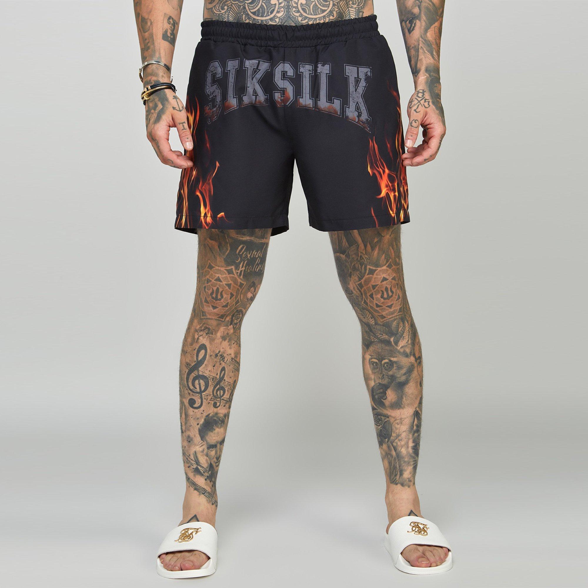 Zwart - SikSilk - Swim Shorts - 1