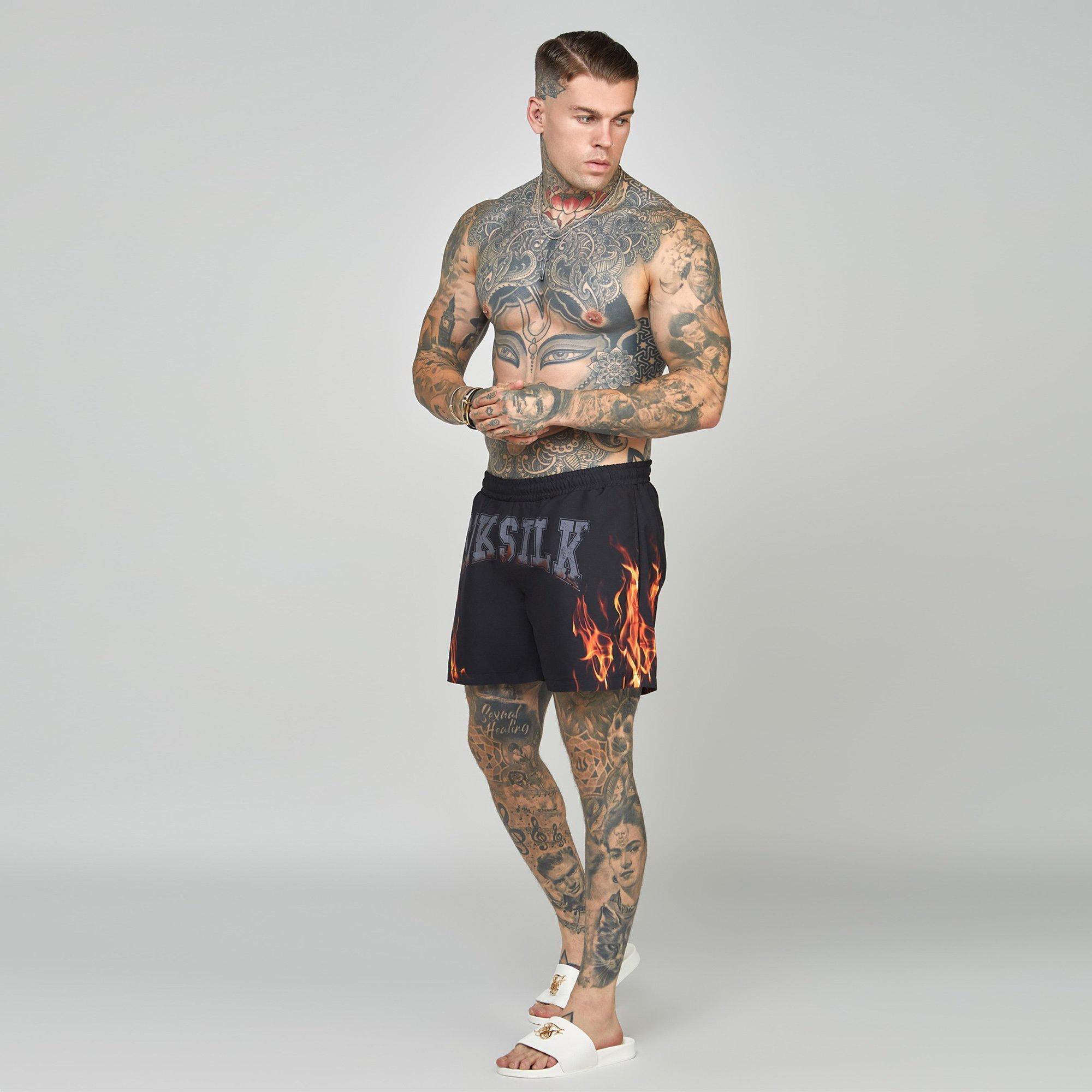 Zwart - SikSilk - Swim Shorts - 2