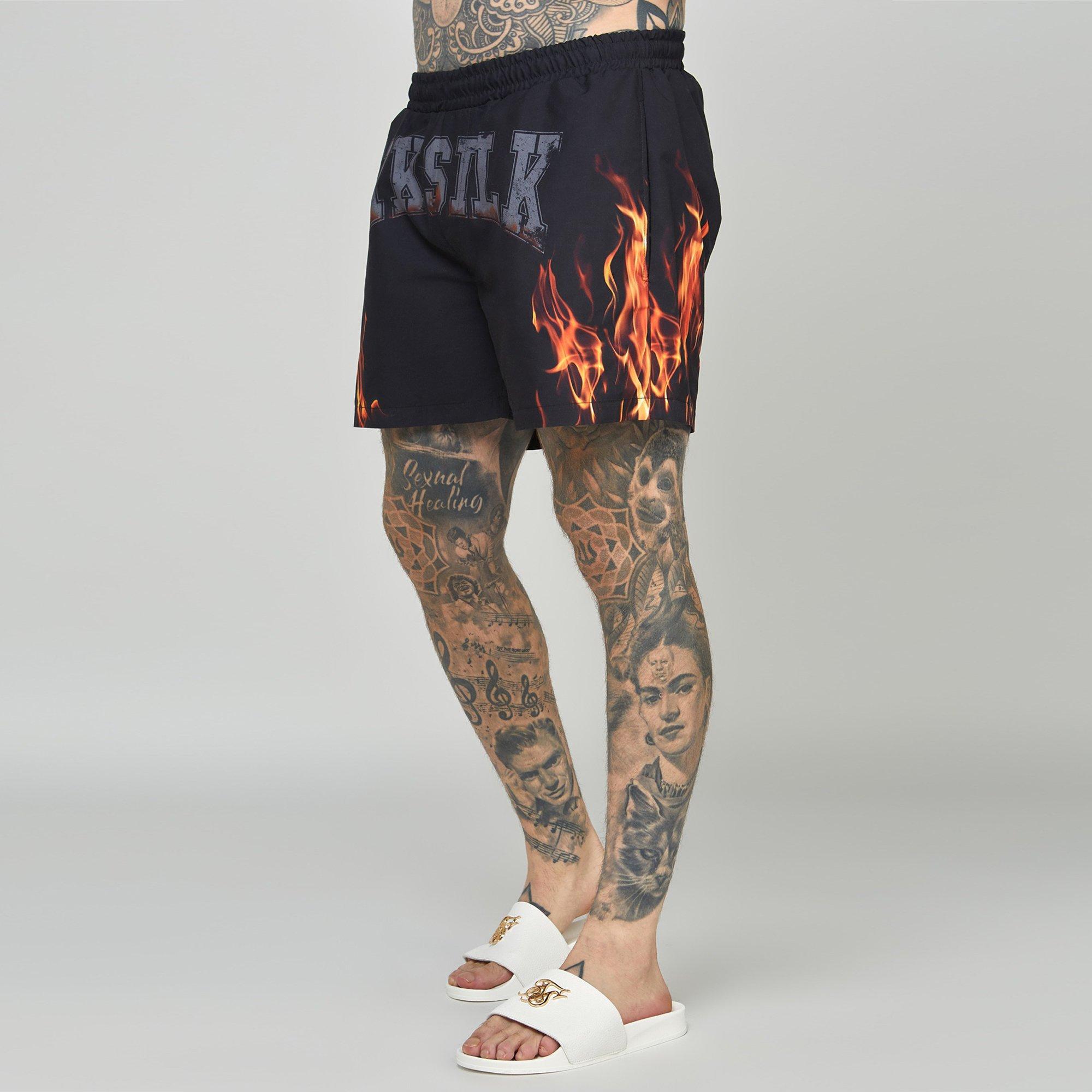 Zwart - SikSilk - Swim Shorts - 3