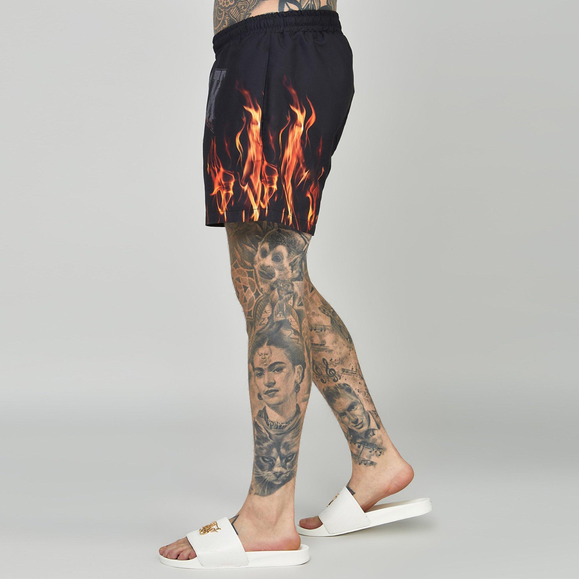 Zwart - SikSilk - Swim Shorts - 4