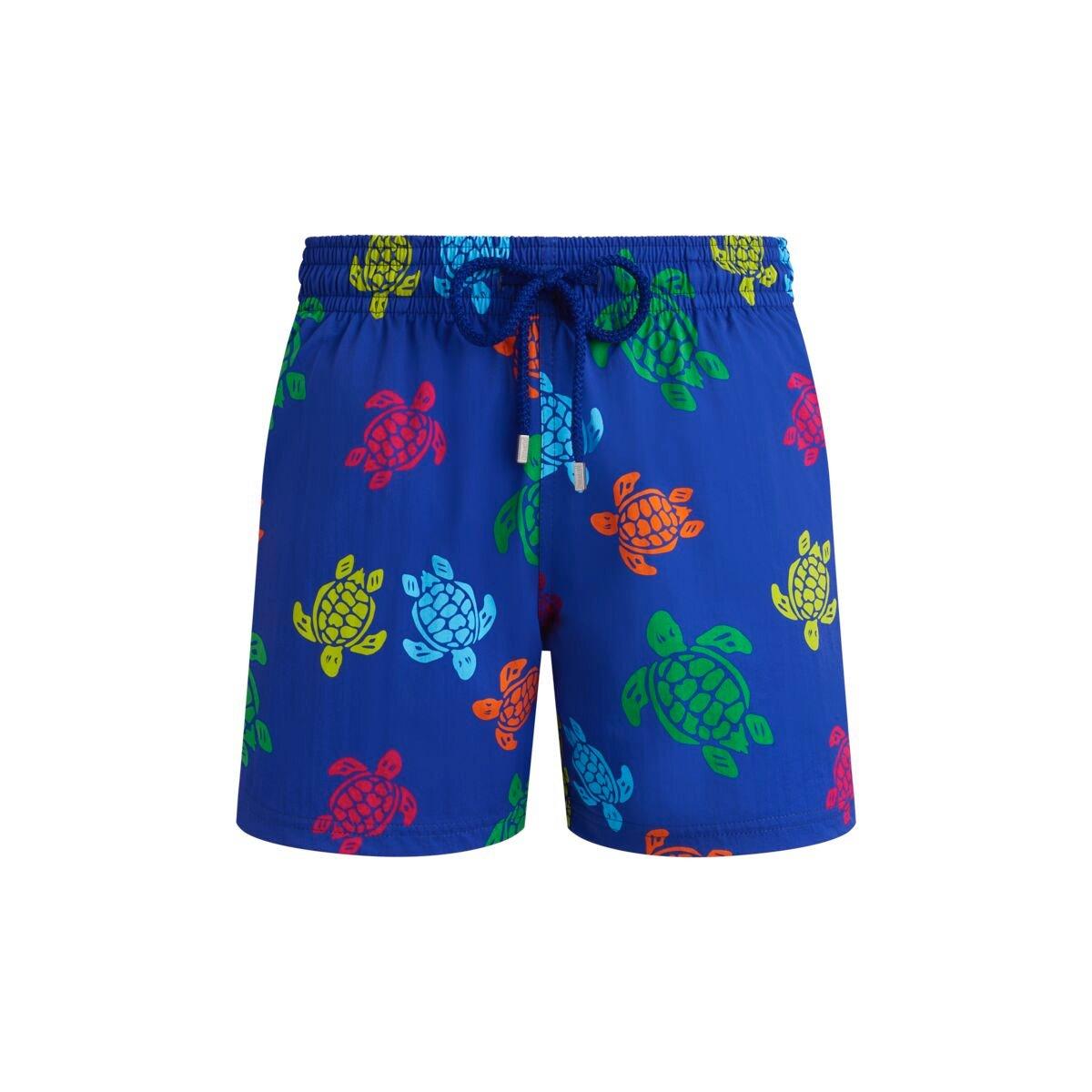 Blue/Multi - Vilebrequin - Men's VQuin Moorise Swim Shorts - 1