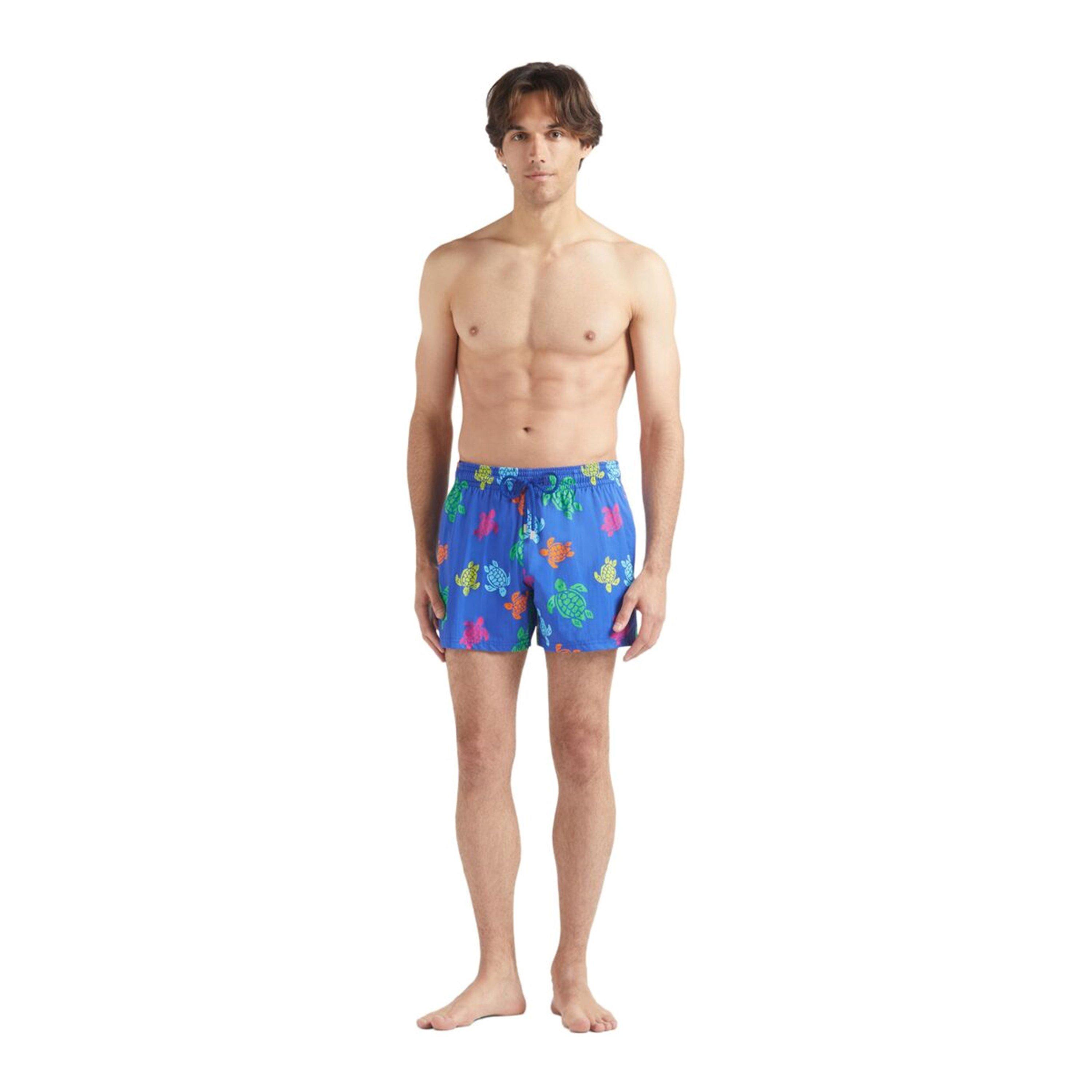Blue/Multi - Vilebrequin - Men's VQuin Moorise Swim Shorts - 3