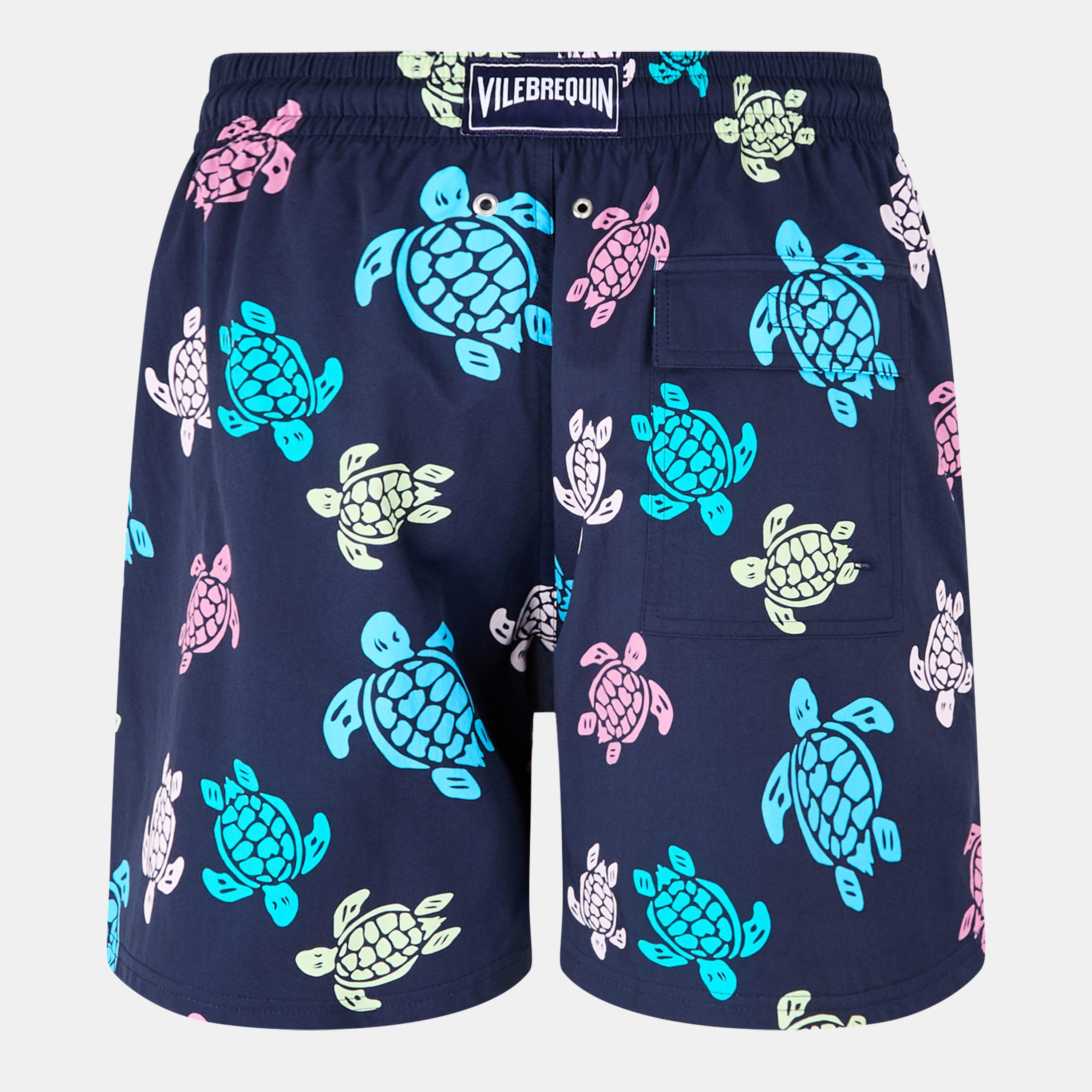 Bleu Marine 390 - Vilebrequin - Men's Large Turtle Swim Shorts - 2