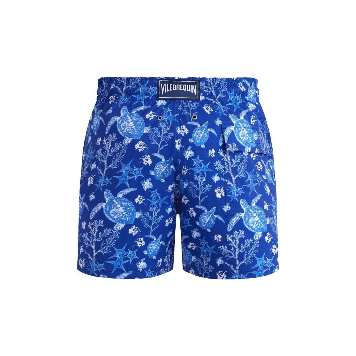 Blue/Lght Blue - Vilebrequin - Men's VQuin Moorise Swim Shorts - 2