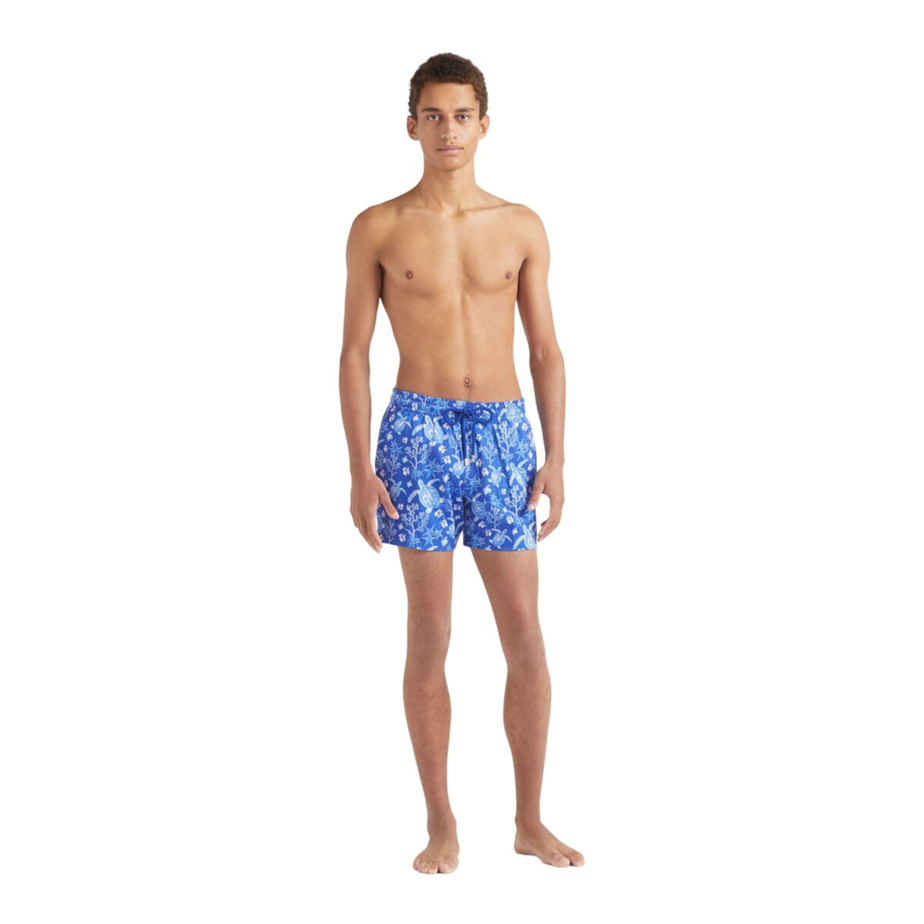 Blue/Lght Blue - Vilebrequin - Men's VQuin Moorise Swim Shorts - 3