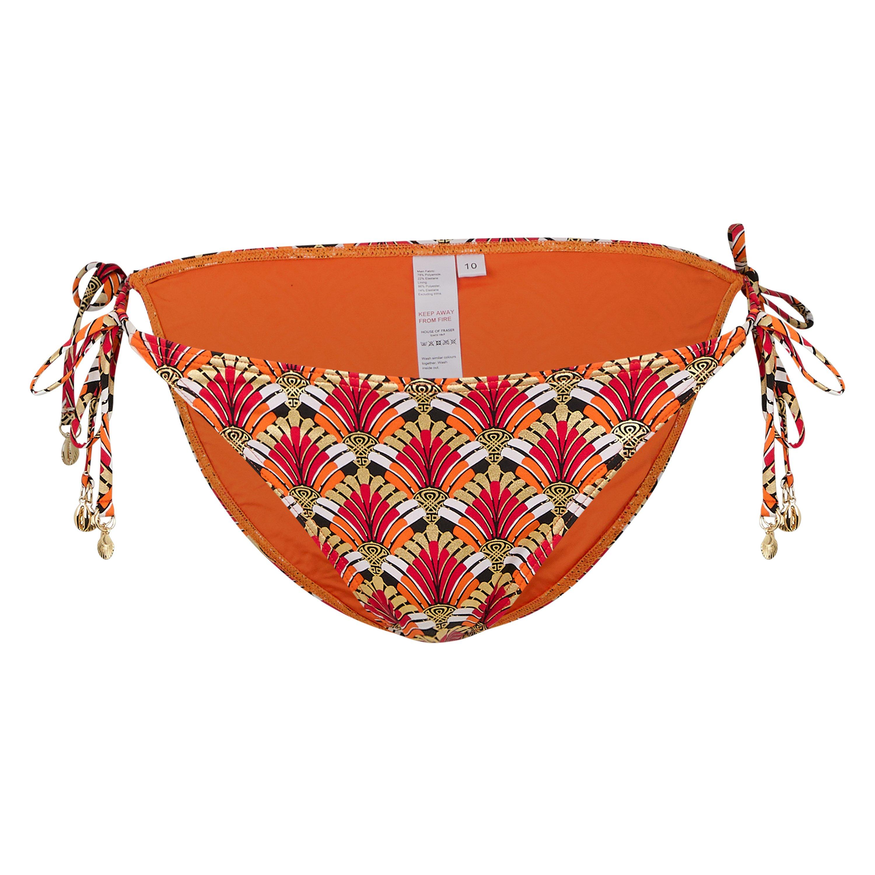 Deco Fan Print - Biba - Women's Tie Side Bikini Bottoms - 1