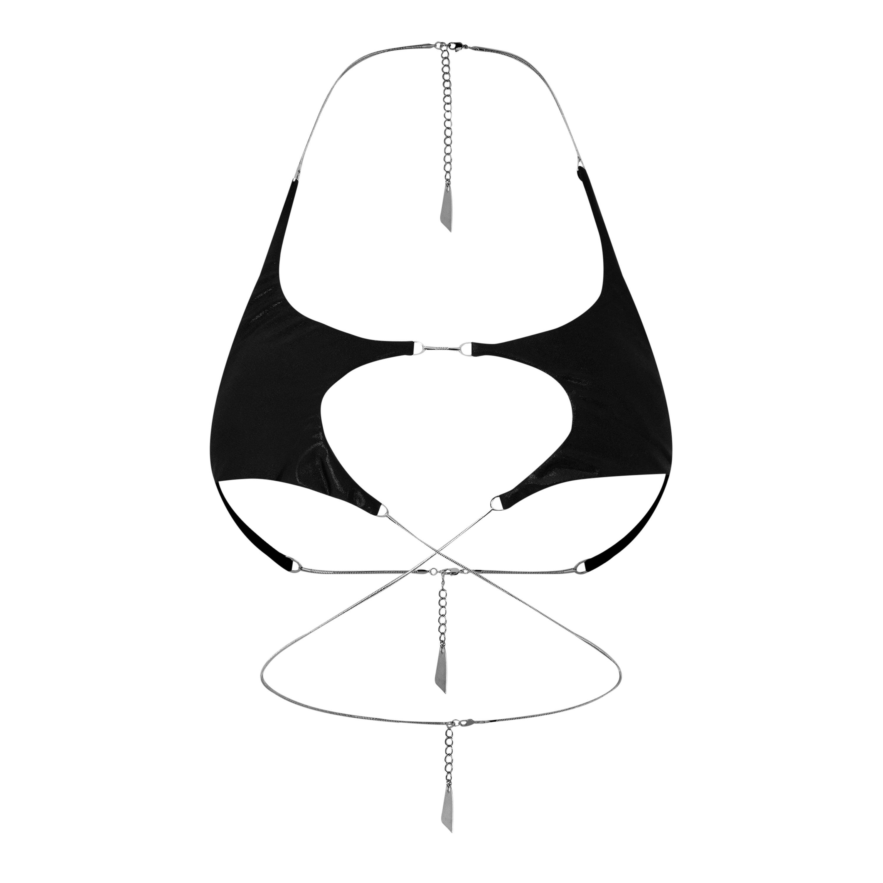 Black 1999 - Mugler - Star Bikini Top - 1