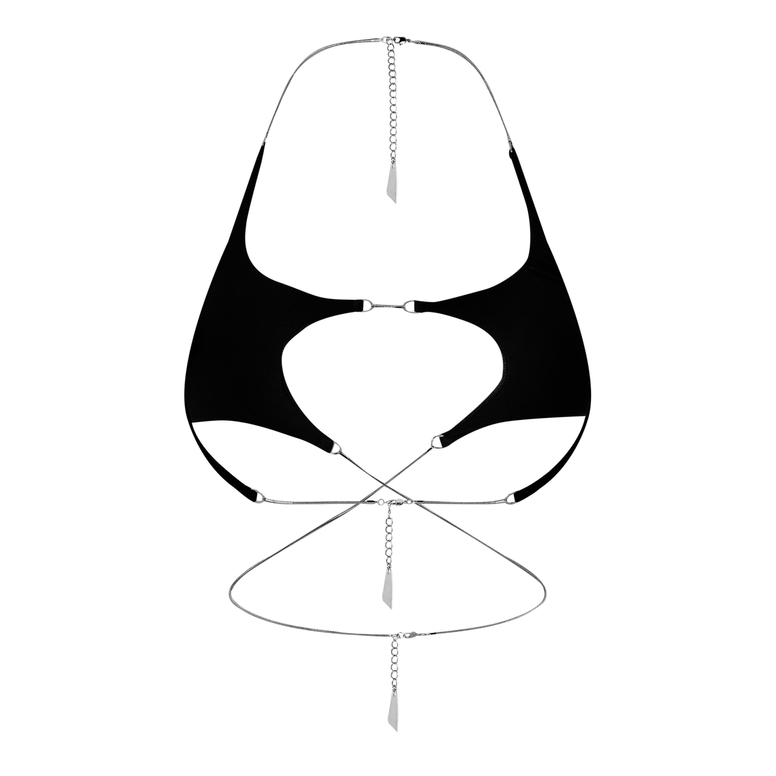 Black 1999 - Mugler - Star Bikini Top - 2