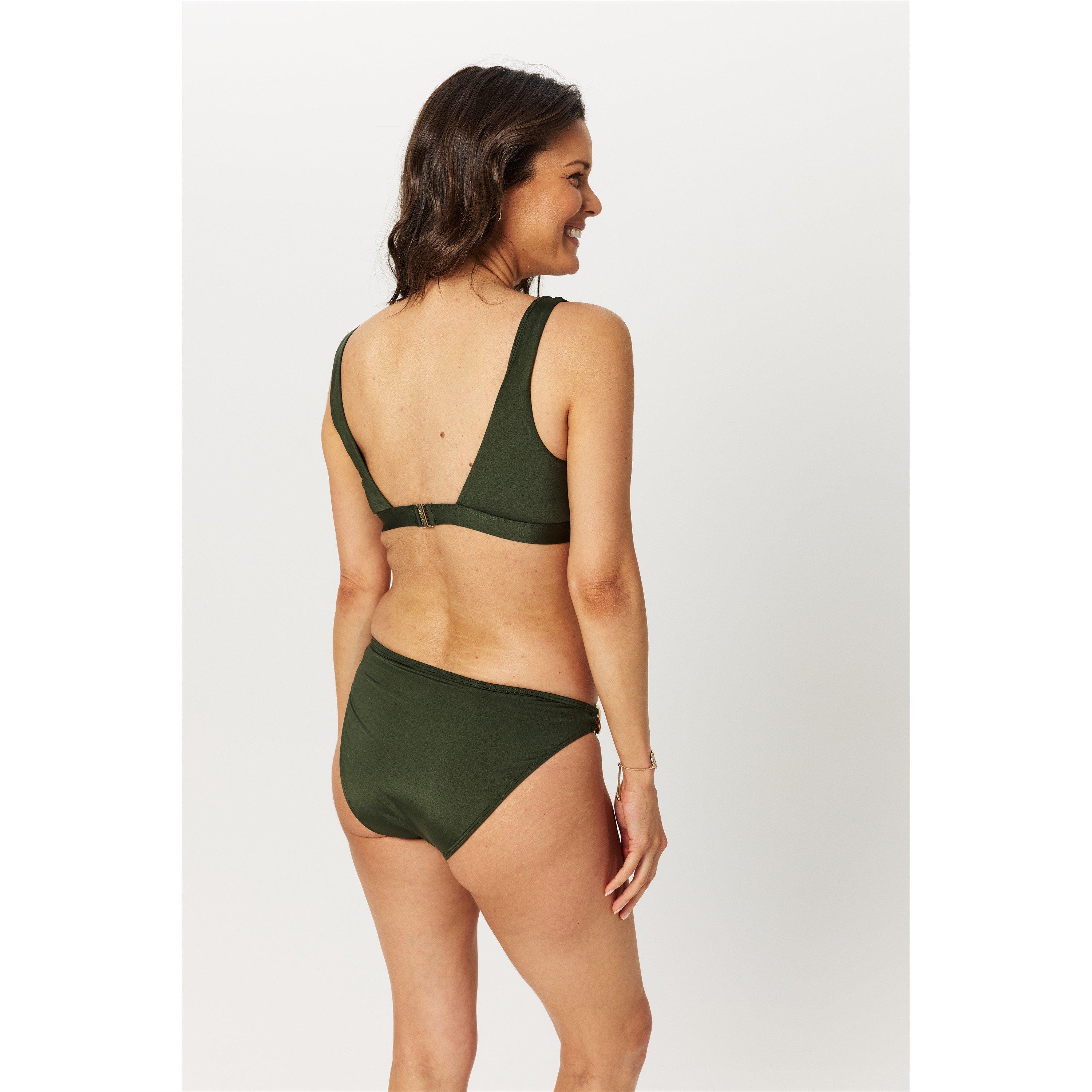 Khaki - Biba - Women's Plunge Bikini - 4