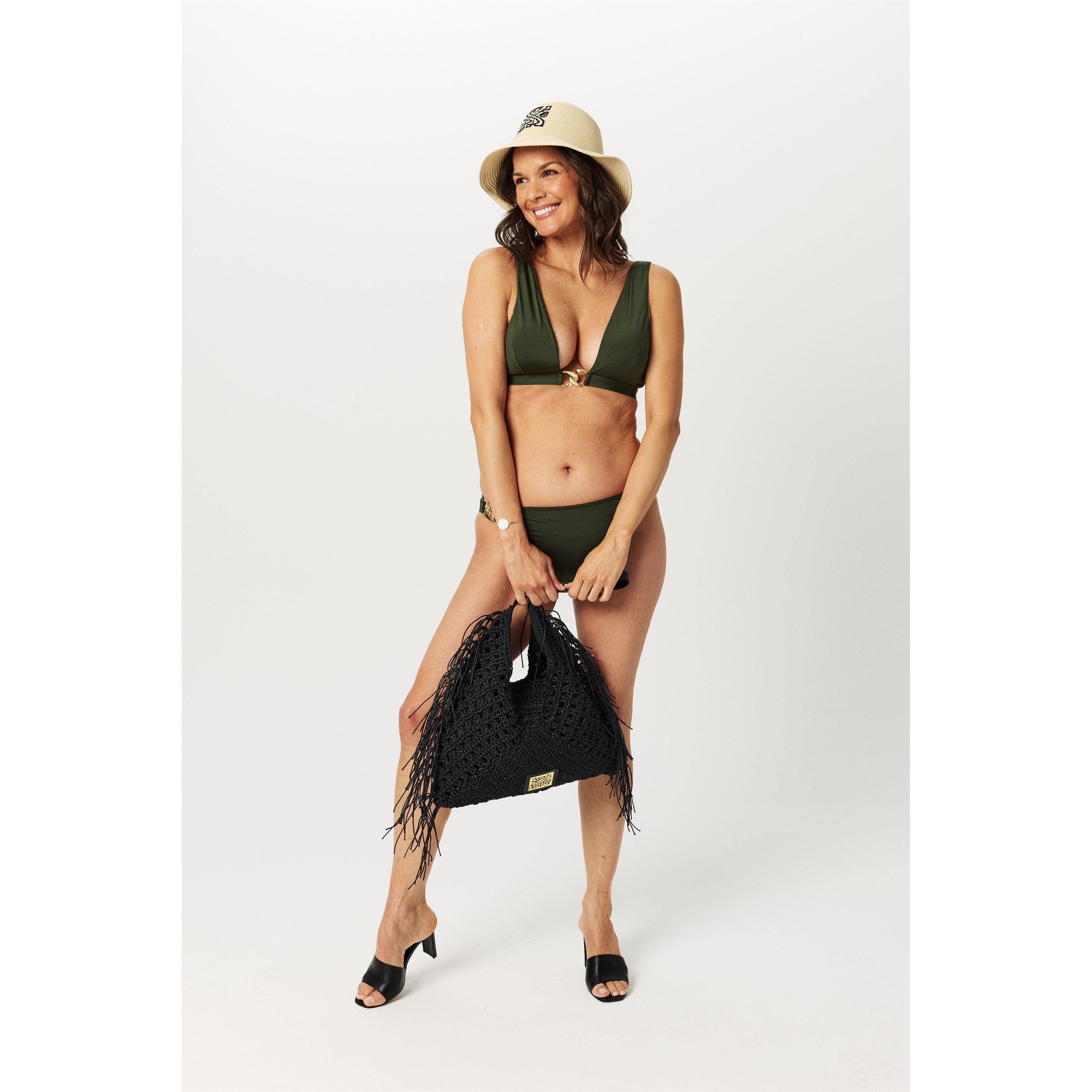 Khaki - Biba - Women's Plunge Bikini - 6