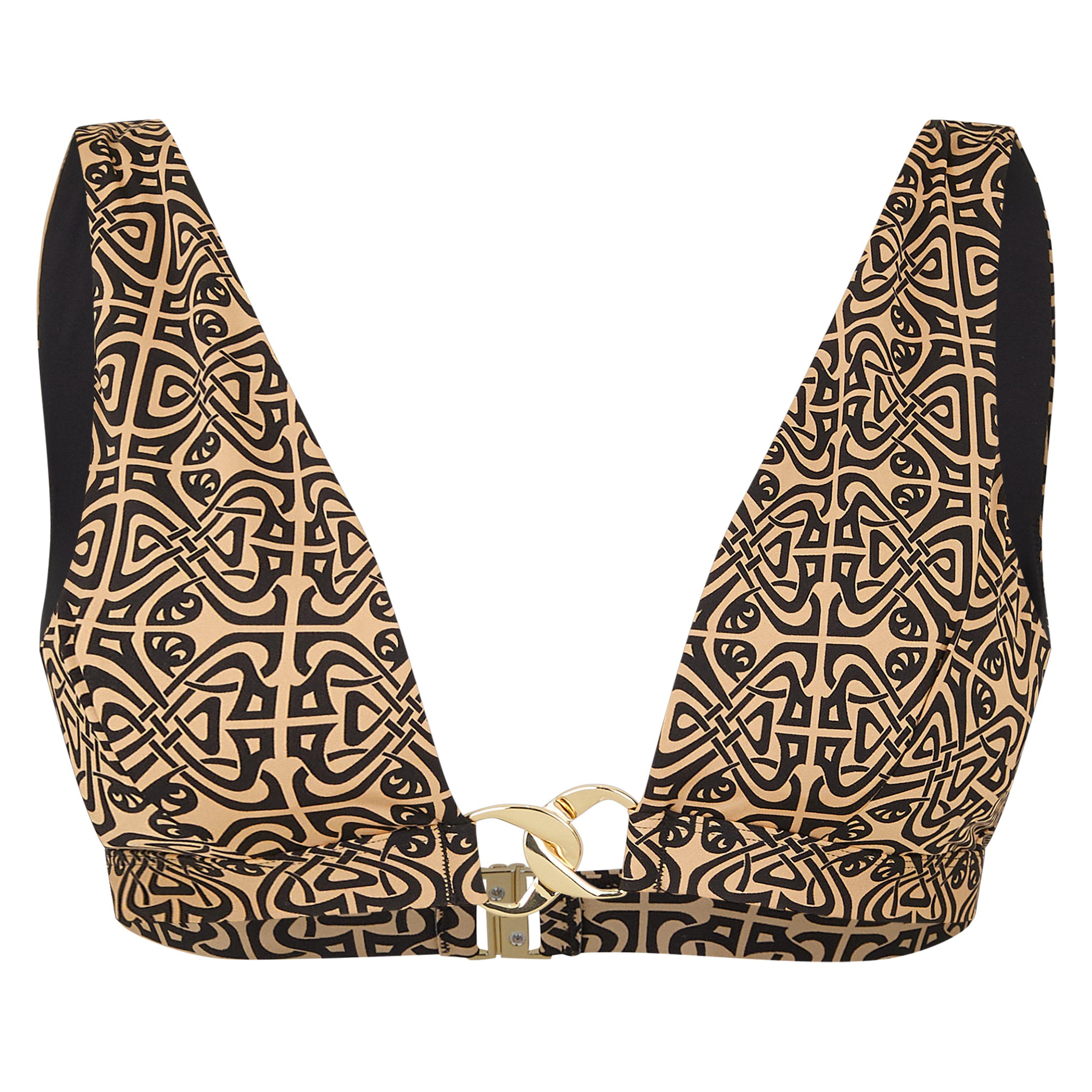 Biba Women's Filigree Print Plunge Bikini - 12 (M)