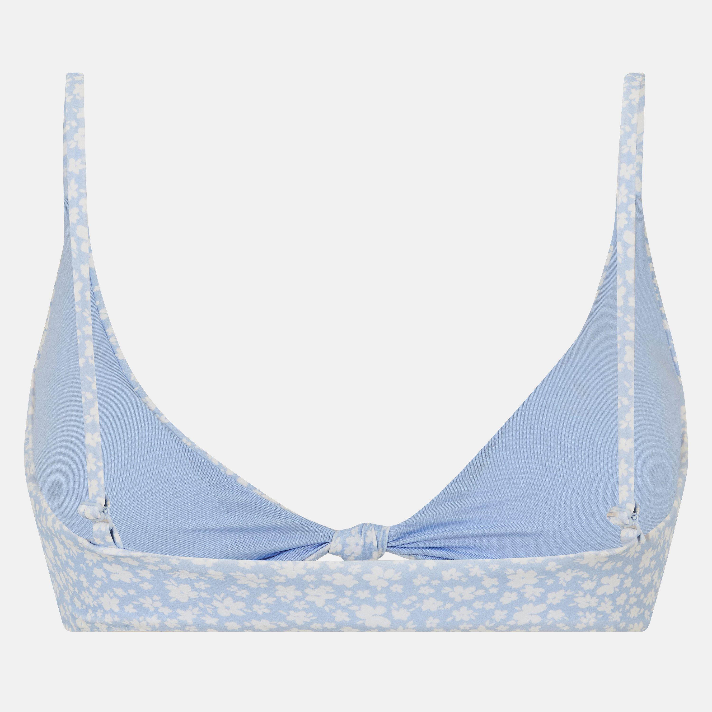 Blue Ditsy - Jack Wills - Knot Front Bikini Top - 2