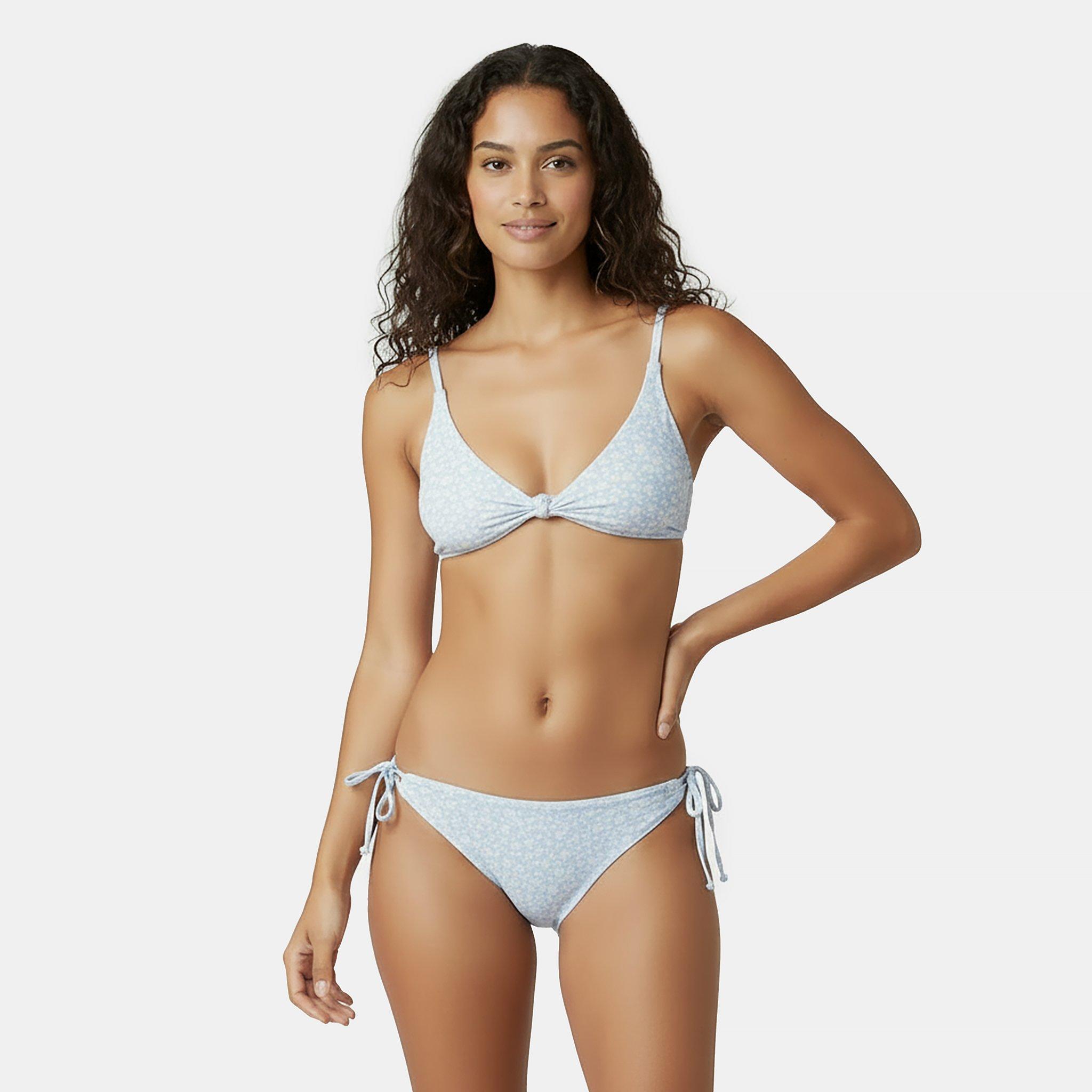 Blue Ditsy - Jack Wills - Knot Front Bikini Top - 3